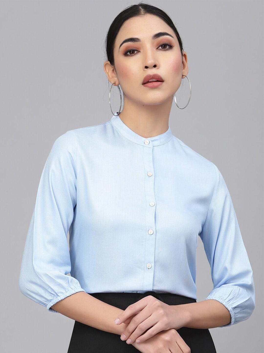 style-quotient-women-mandarin-collar-regular-fit-formal-shirt