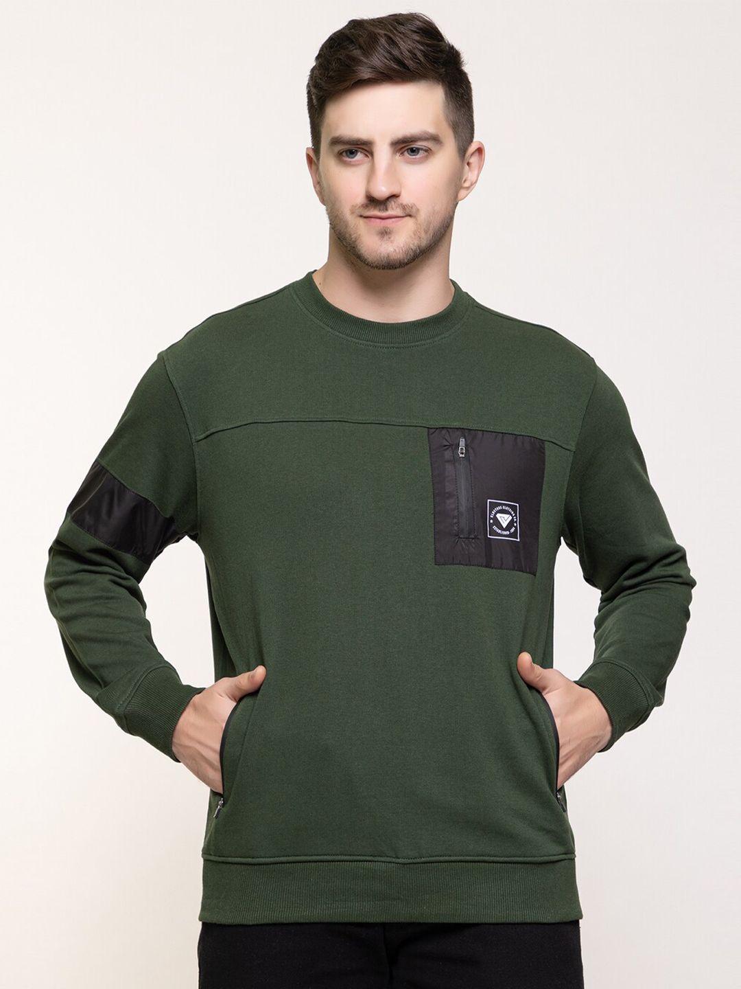 club-york-men-green-cotton-sweatshirt