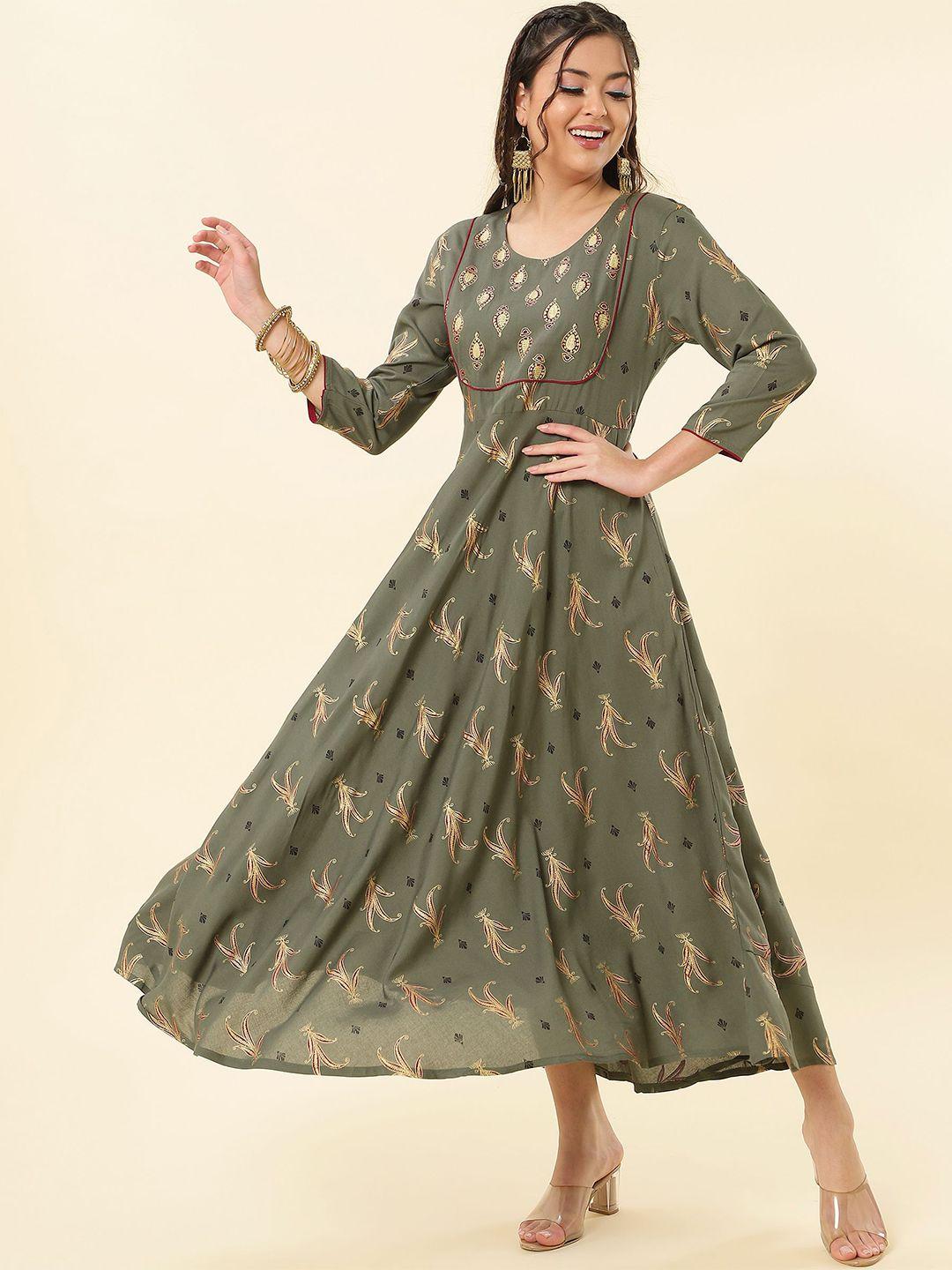nayrah-ethnic-motifs-printed-round-neck-fit-&-flare-maxi-dress