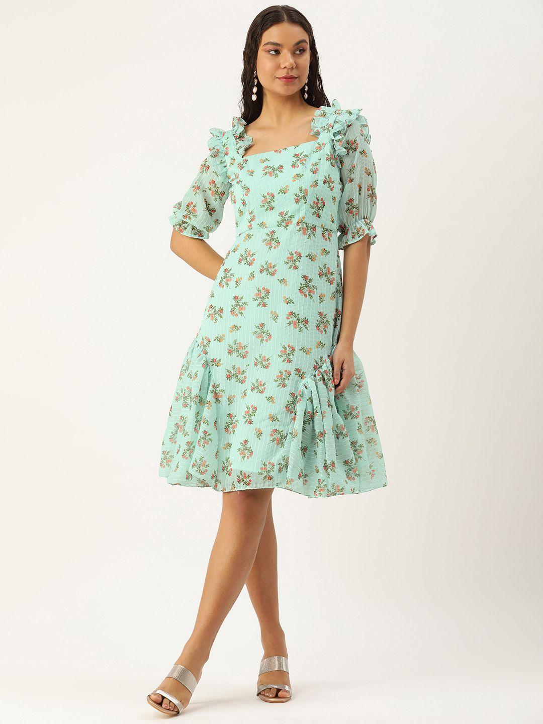 ethnovog-floral-print-puff-sleeves-georgette-tiered-a-line-dress