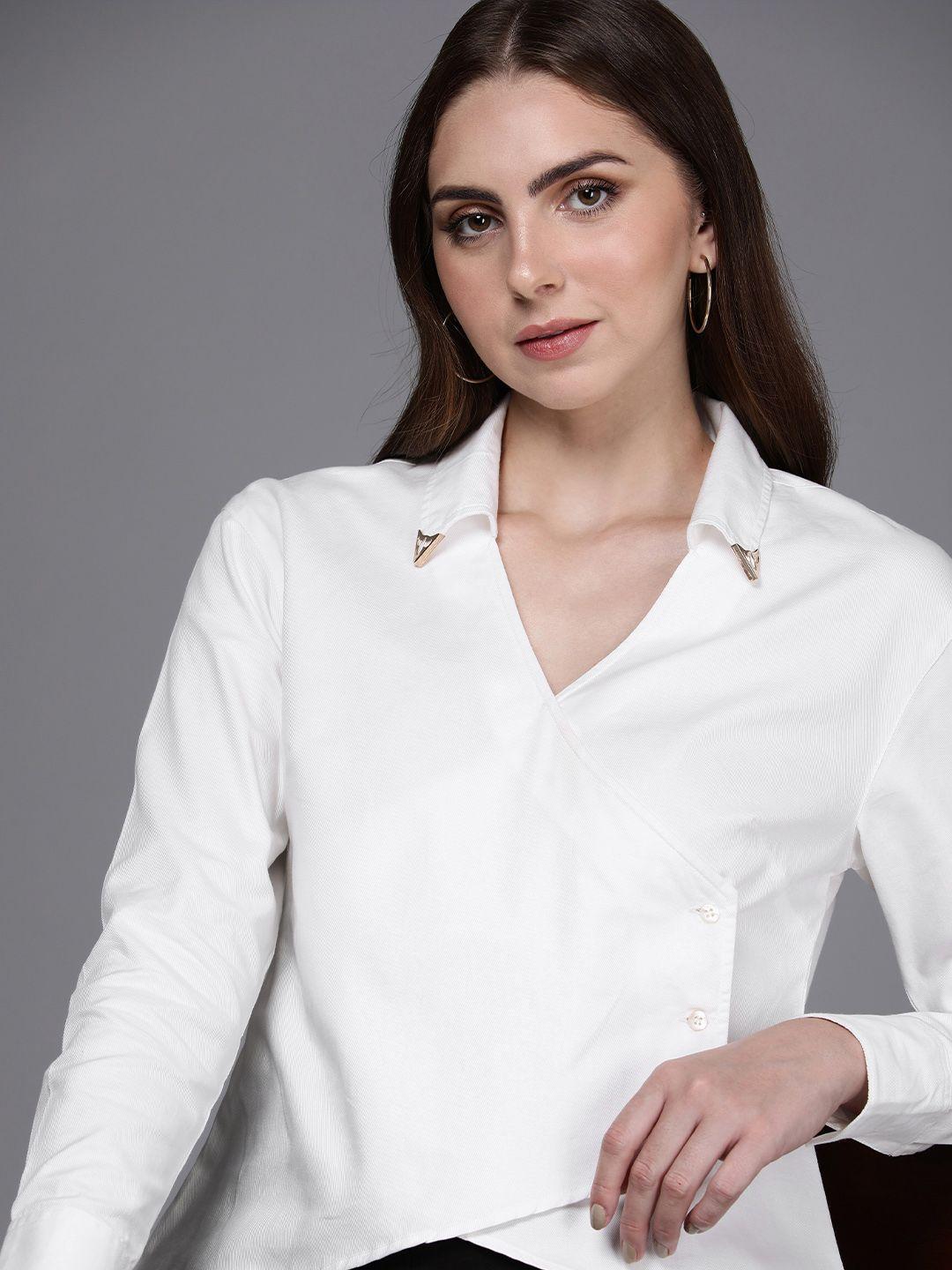 kenneth-cole-solid-pure-cotton-shirt-style-wrap-top