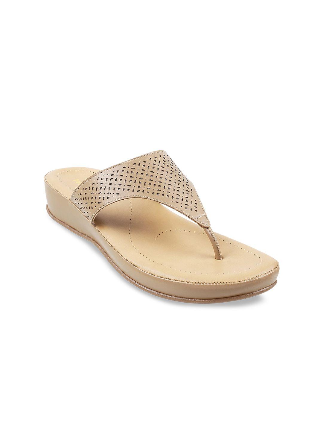 mochi-women-textured-t-strap-flats-with-laser-cuts