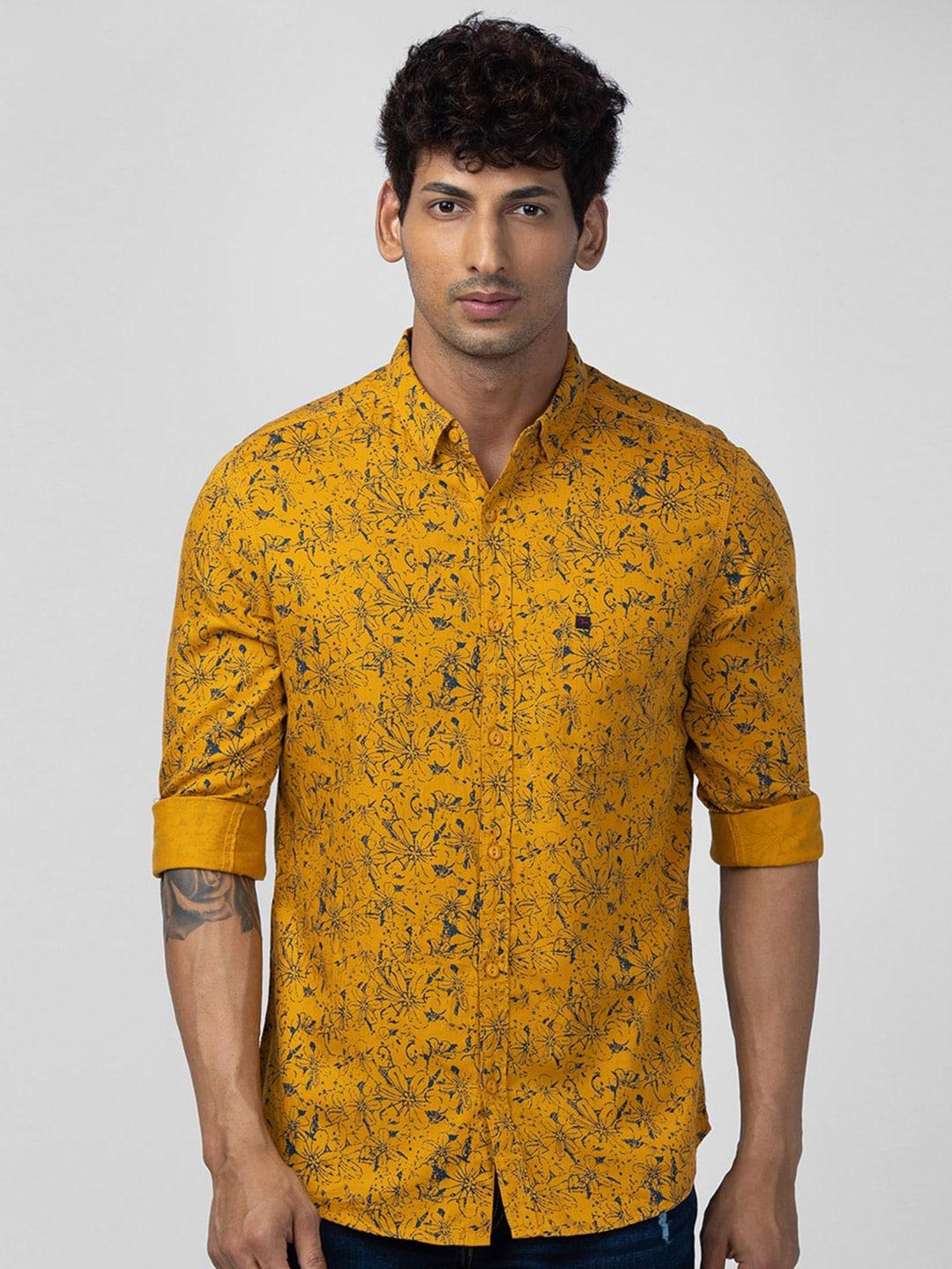 spykar-men-slim-fit-floral-printed-casual-cotton-shirt