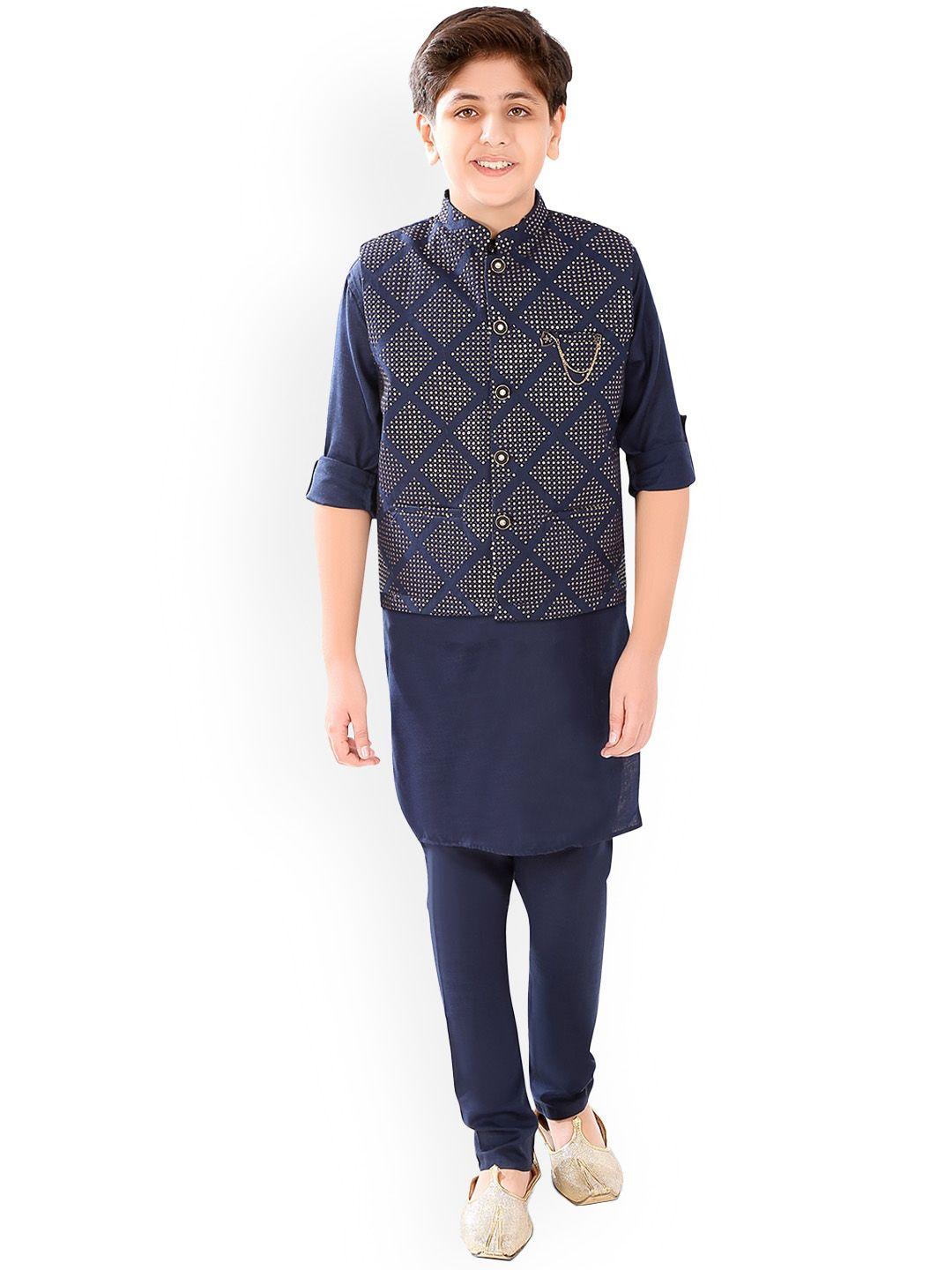cavio-boys-navy-blue-embroidered-sequinned-kurta-with-pyjamas