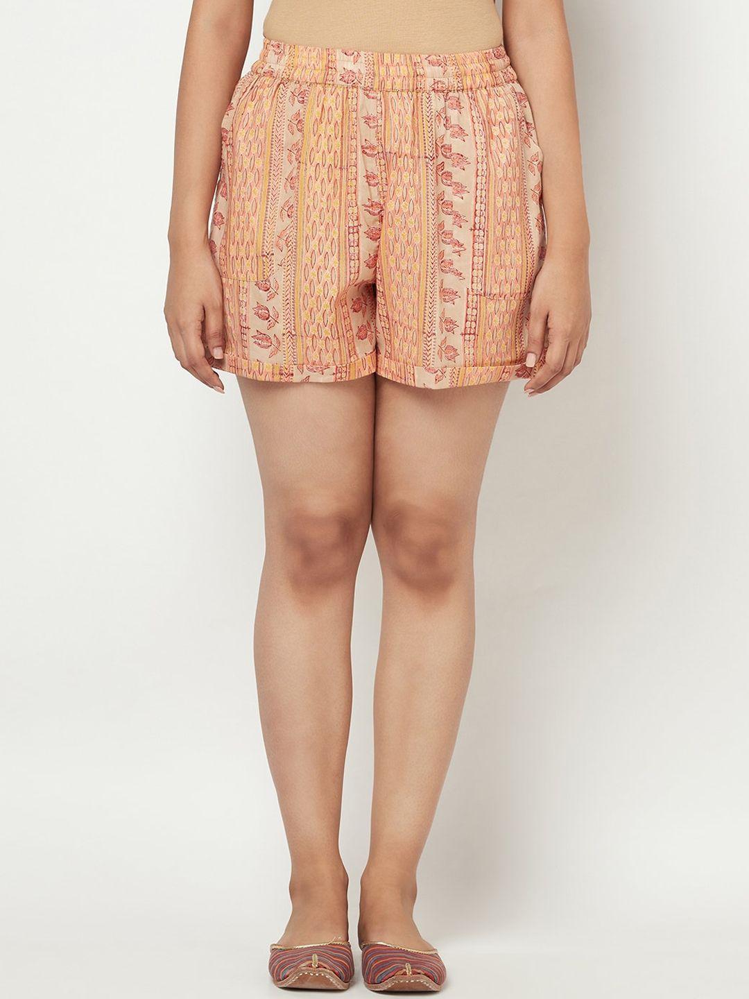 fabindia-women-printed-cotton-shorts