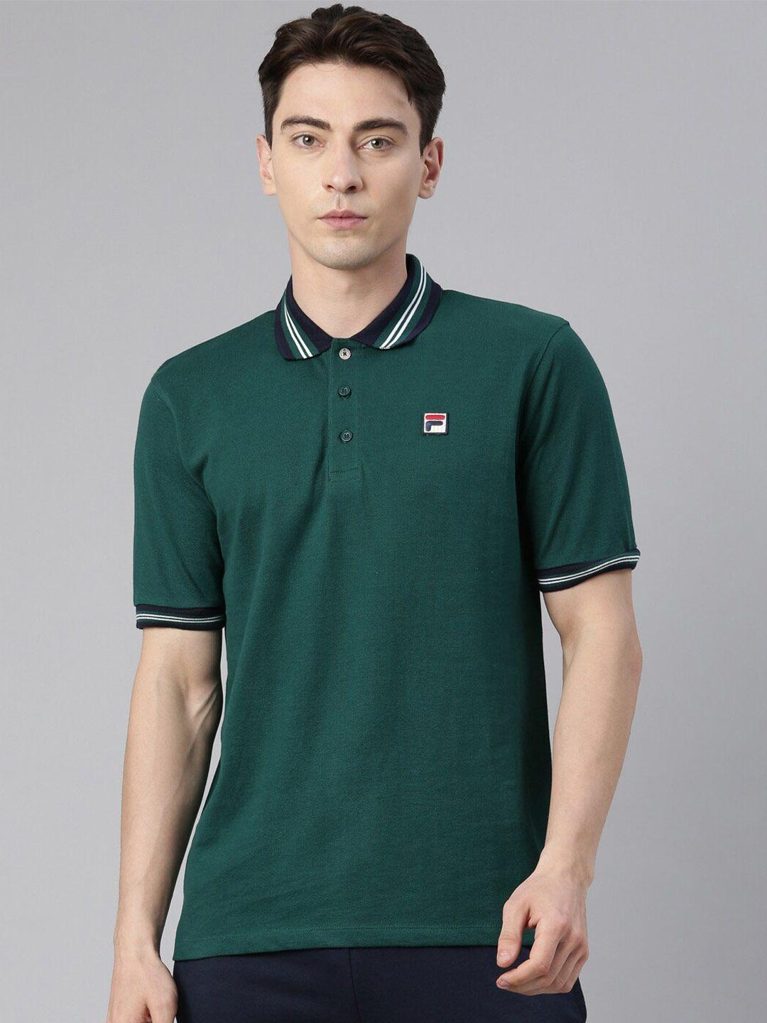 fila-men-short-sleeves-cotton-polo-collar-t-shirt