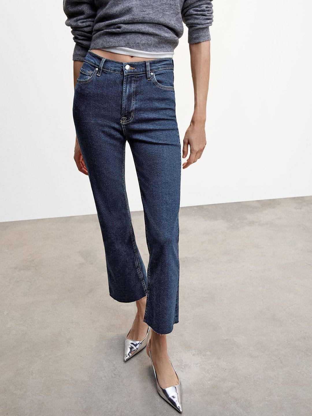 mango-women-cropped-flared-stretchable-jeans