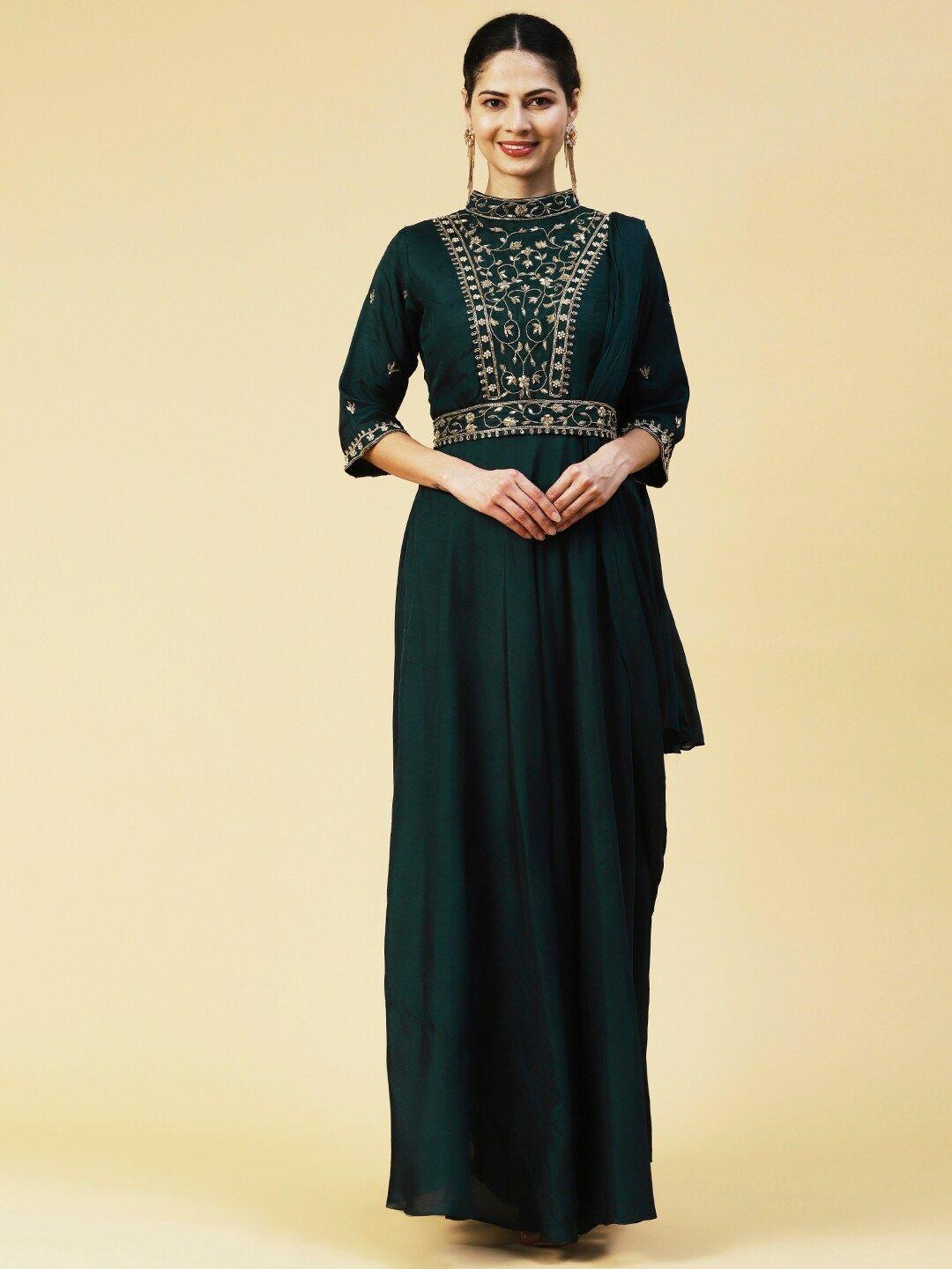 fashor-ethnic-motifs-embroidered-maxi-dress--with-belt