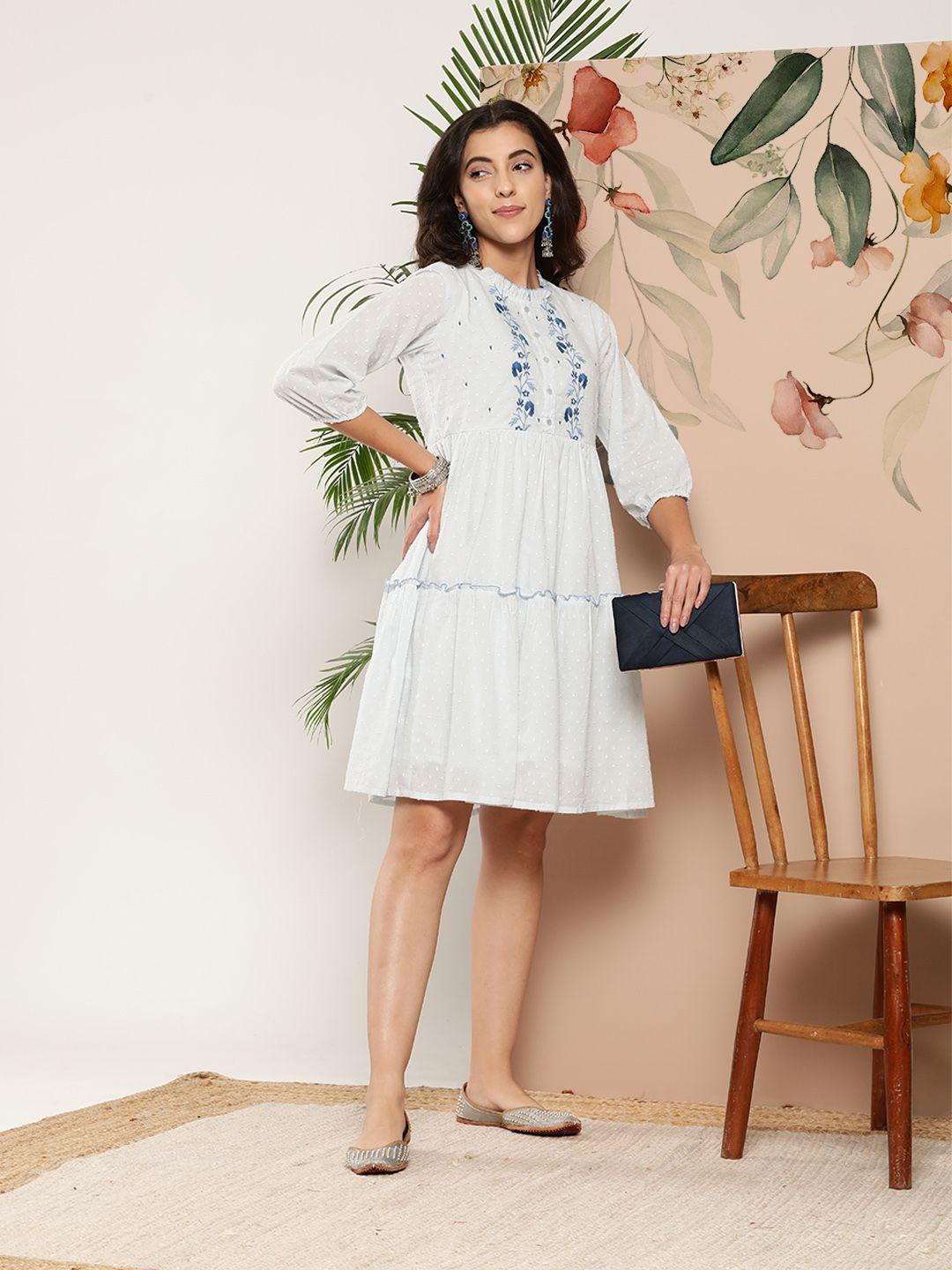 juniper-blue-embroidered-tiered-knee-length-dress