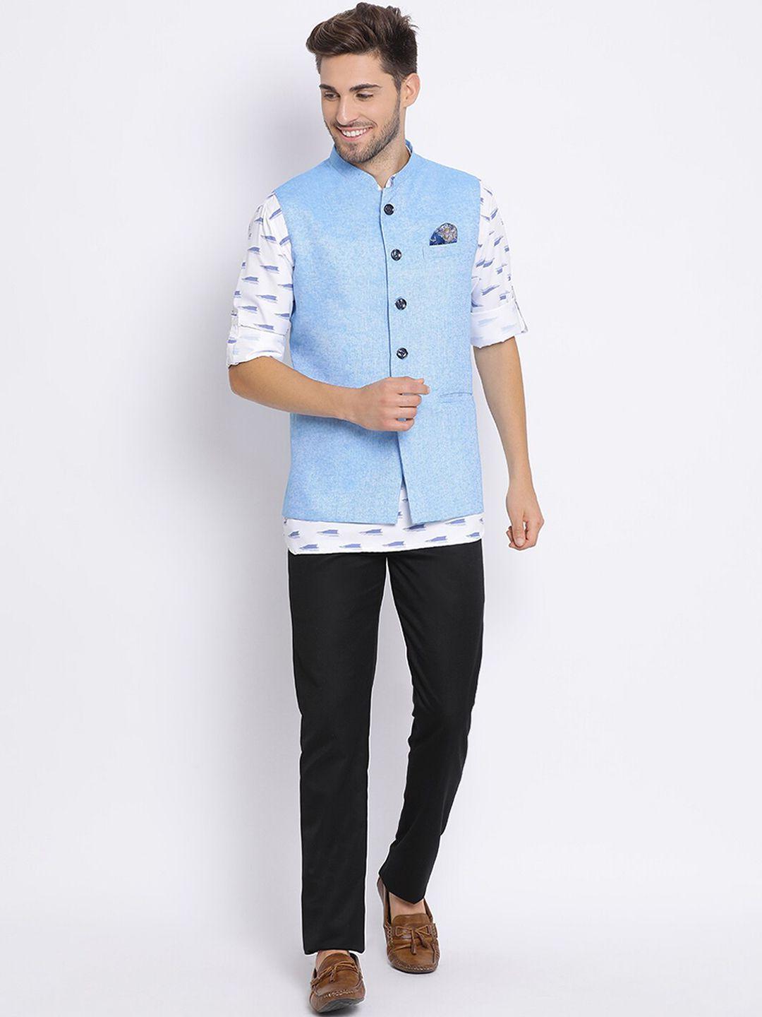 hangup-men-printed-kurta-with-trousers-&-printed-nehru-jacket