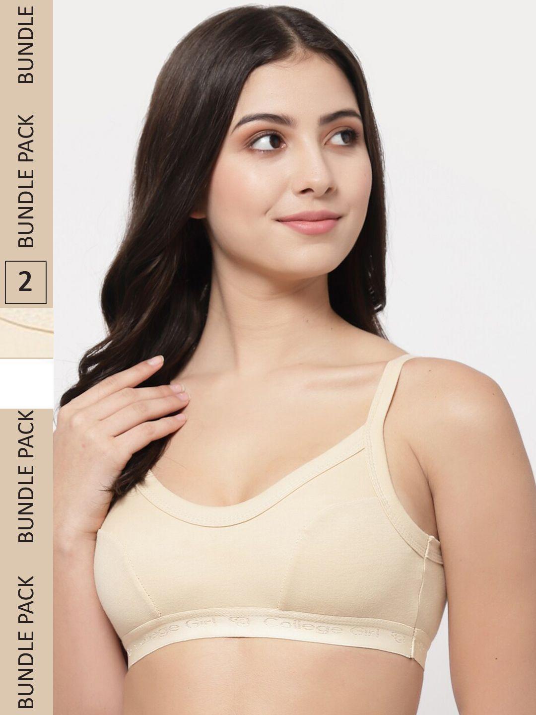 college-girl-pack-of-2-non-padded-seamed-cotton-sports-bra