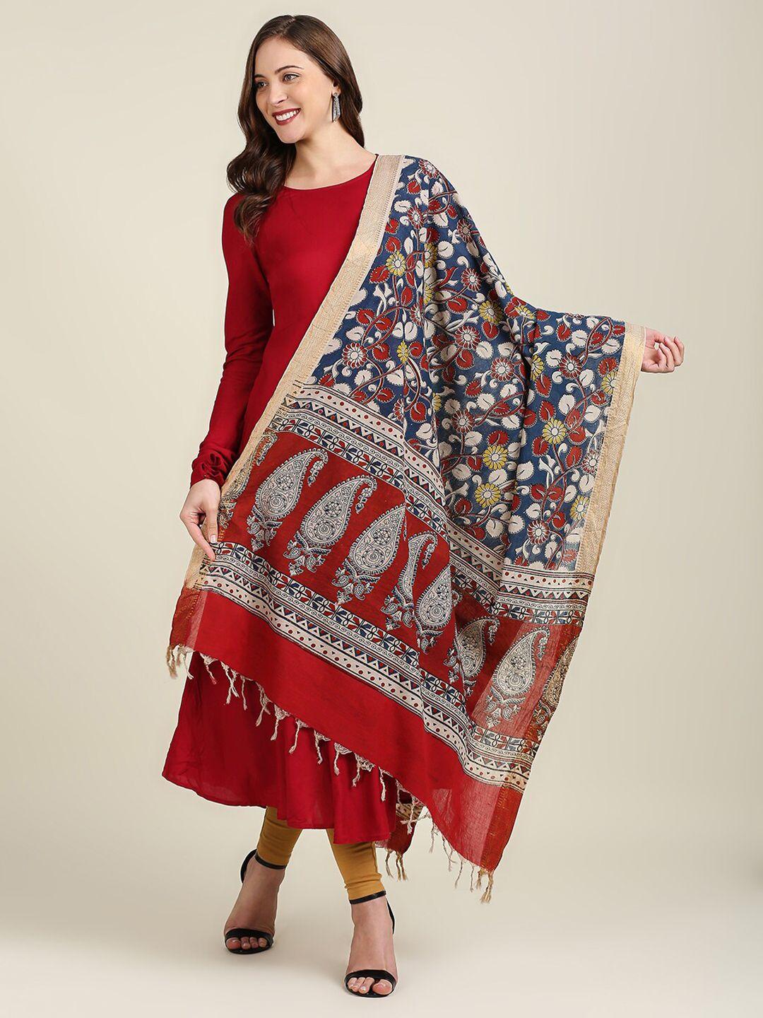 dupatta-bazaar-ethnic-motifs-printed-kalamkari-cotton-dupatta