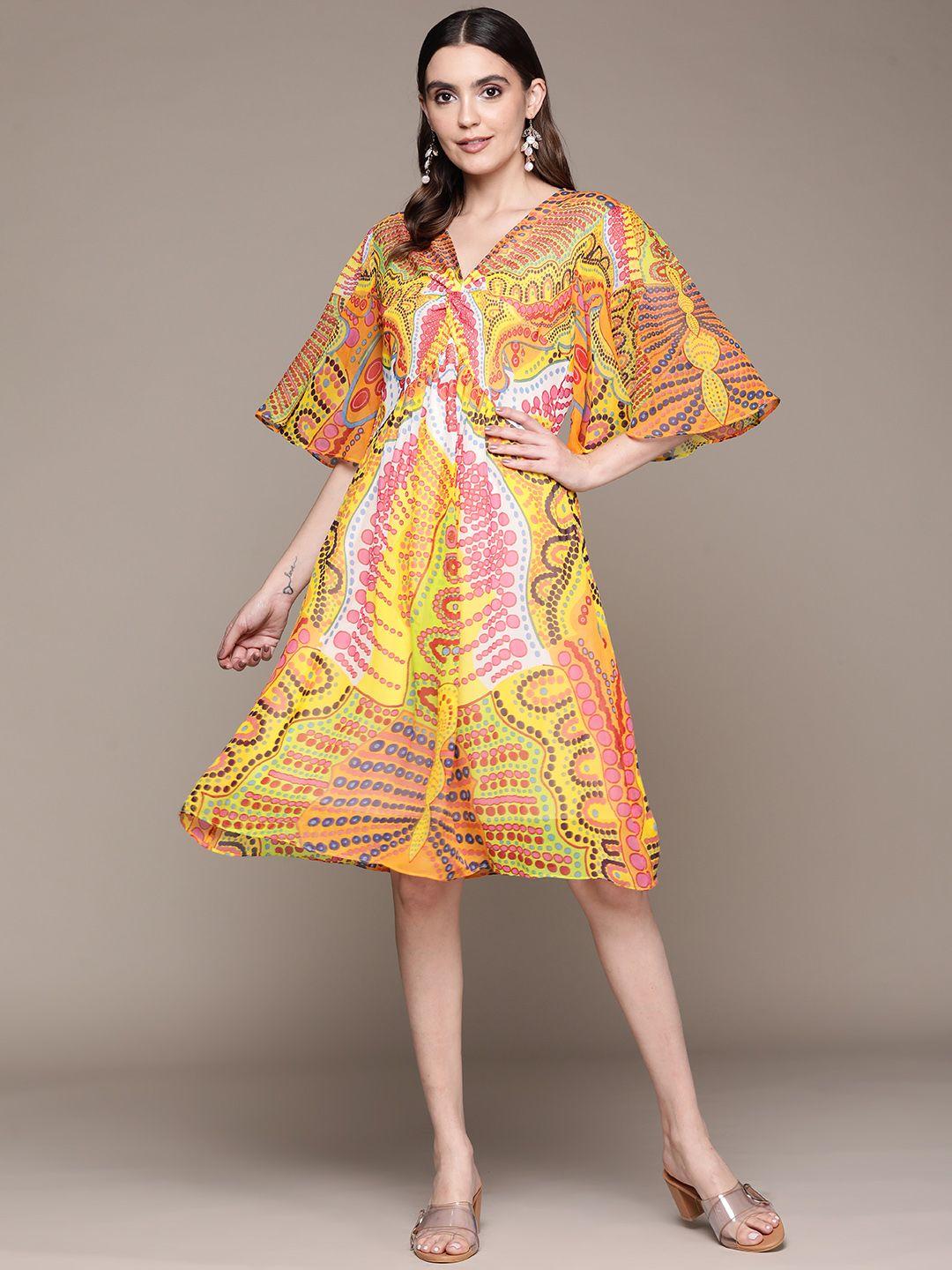 label-ritu-kumar-tribal-printed-empire-dress