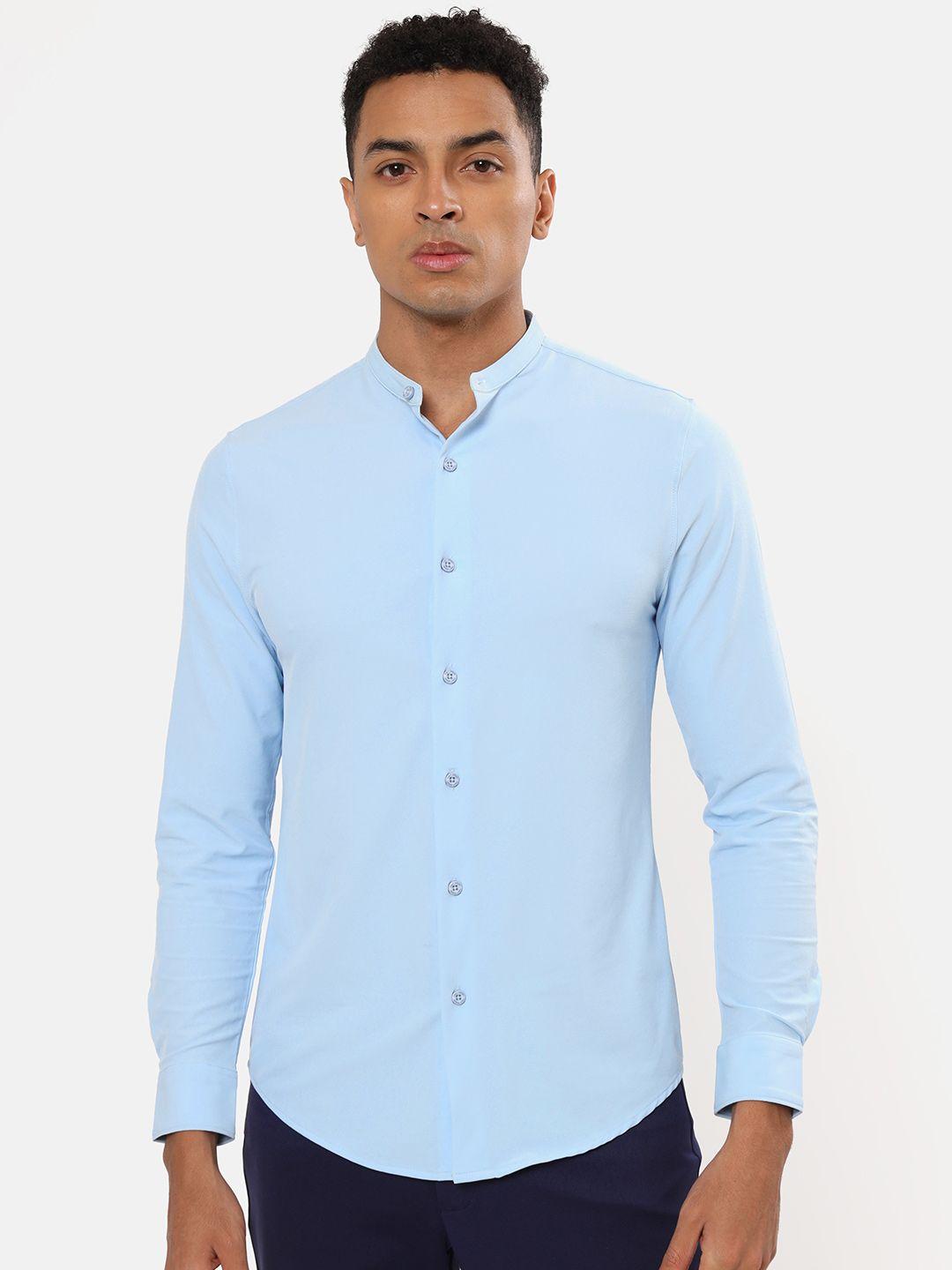 cultsport-men-band-collar-slim-fit-move-with-ease-casual-shirt