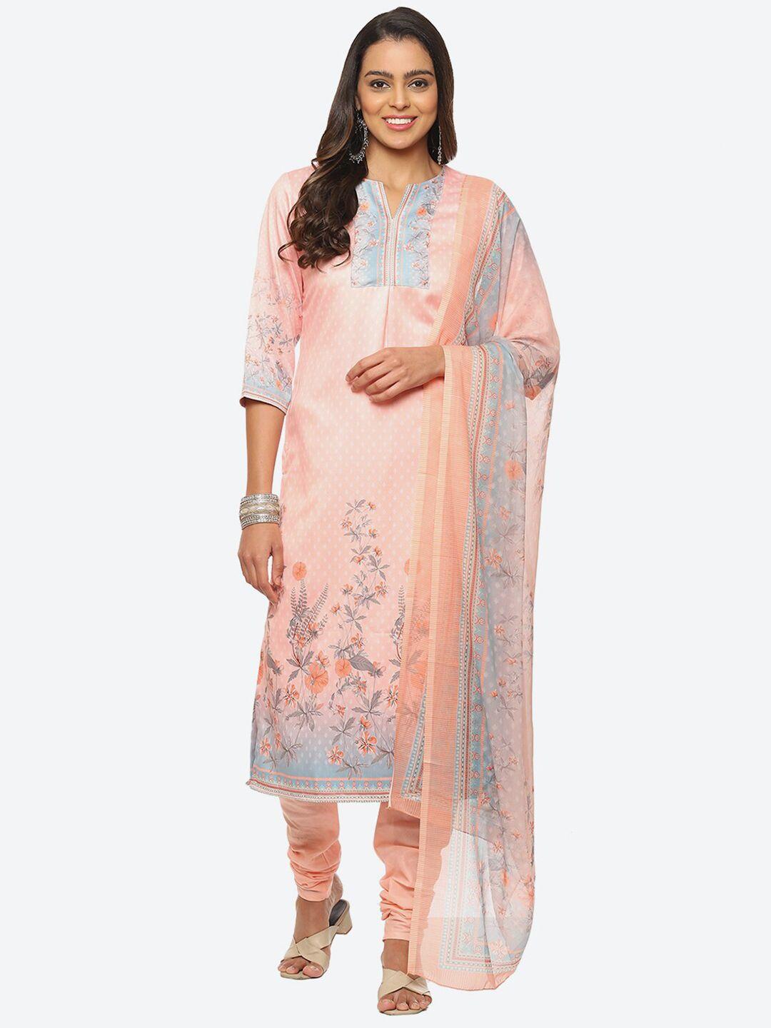 biba-peach-coloured-&-grey-printed-unstitched-dress-material