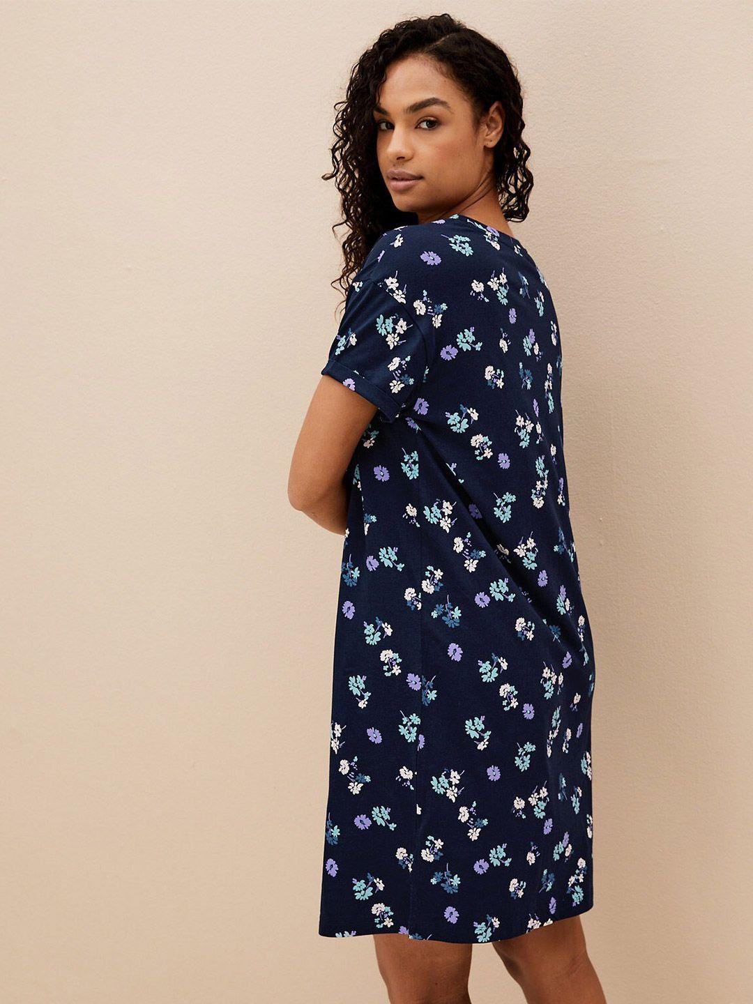marks-&-spencer-floral-printed-pure-cotton-nightdress