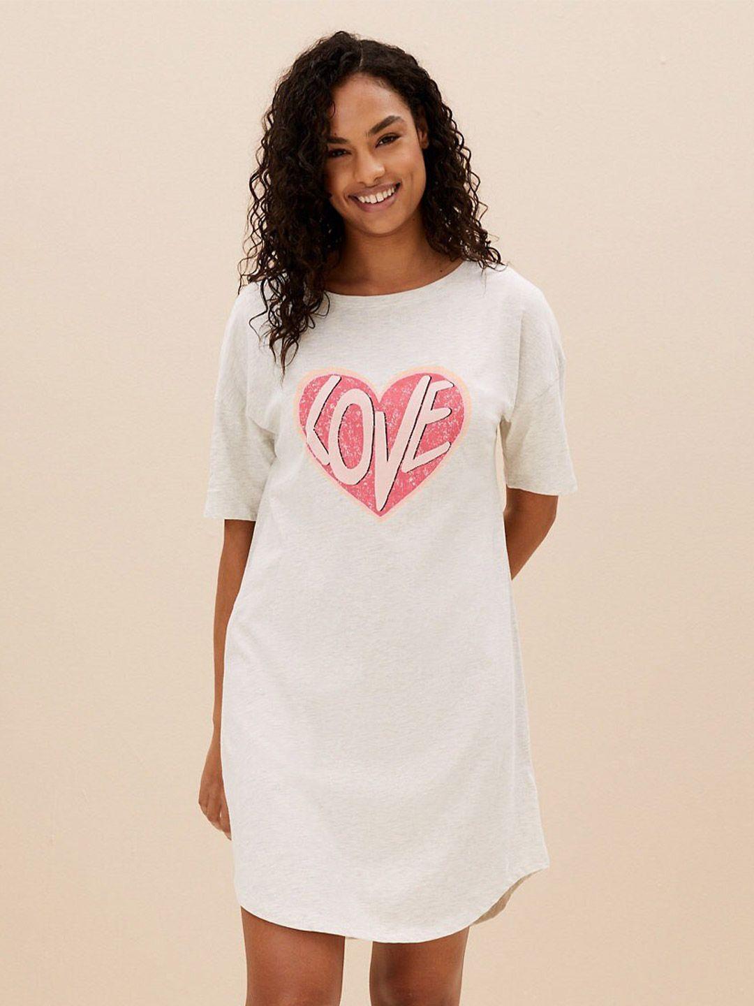 marks-&-spencer-pack-of-2-typography-printed-pure-cotton-nightdress