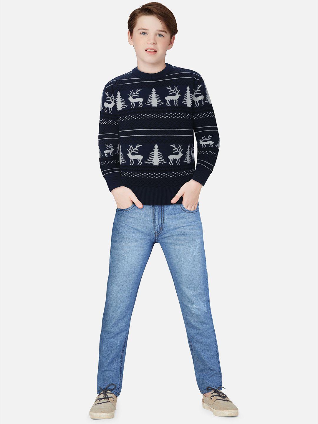 gini-and-jony-boys-printed-woolen-pullover
