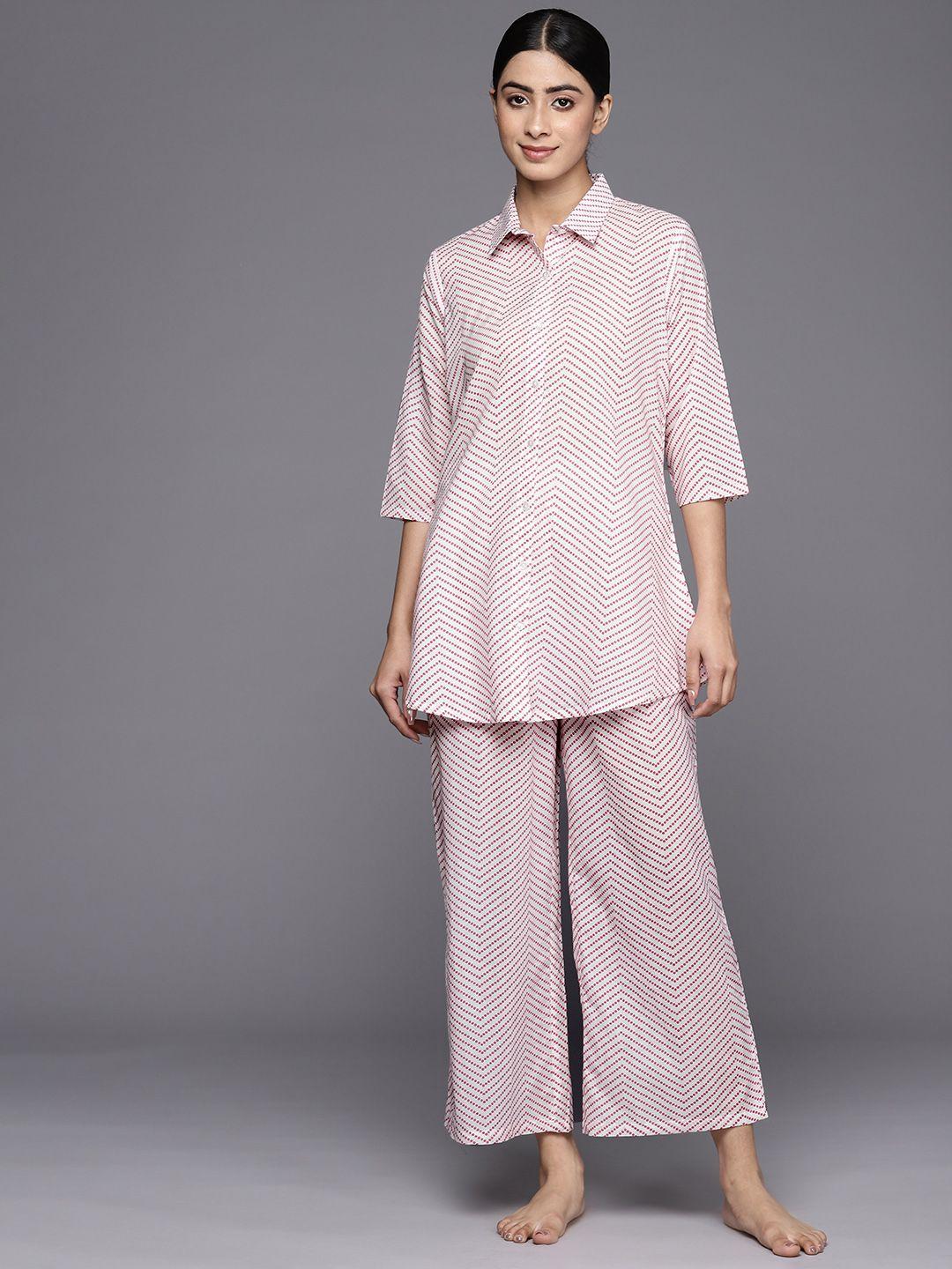 libas-ethnic-geometric-printed-pure-cotton-night-suit