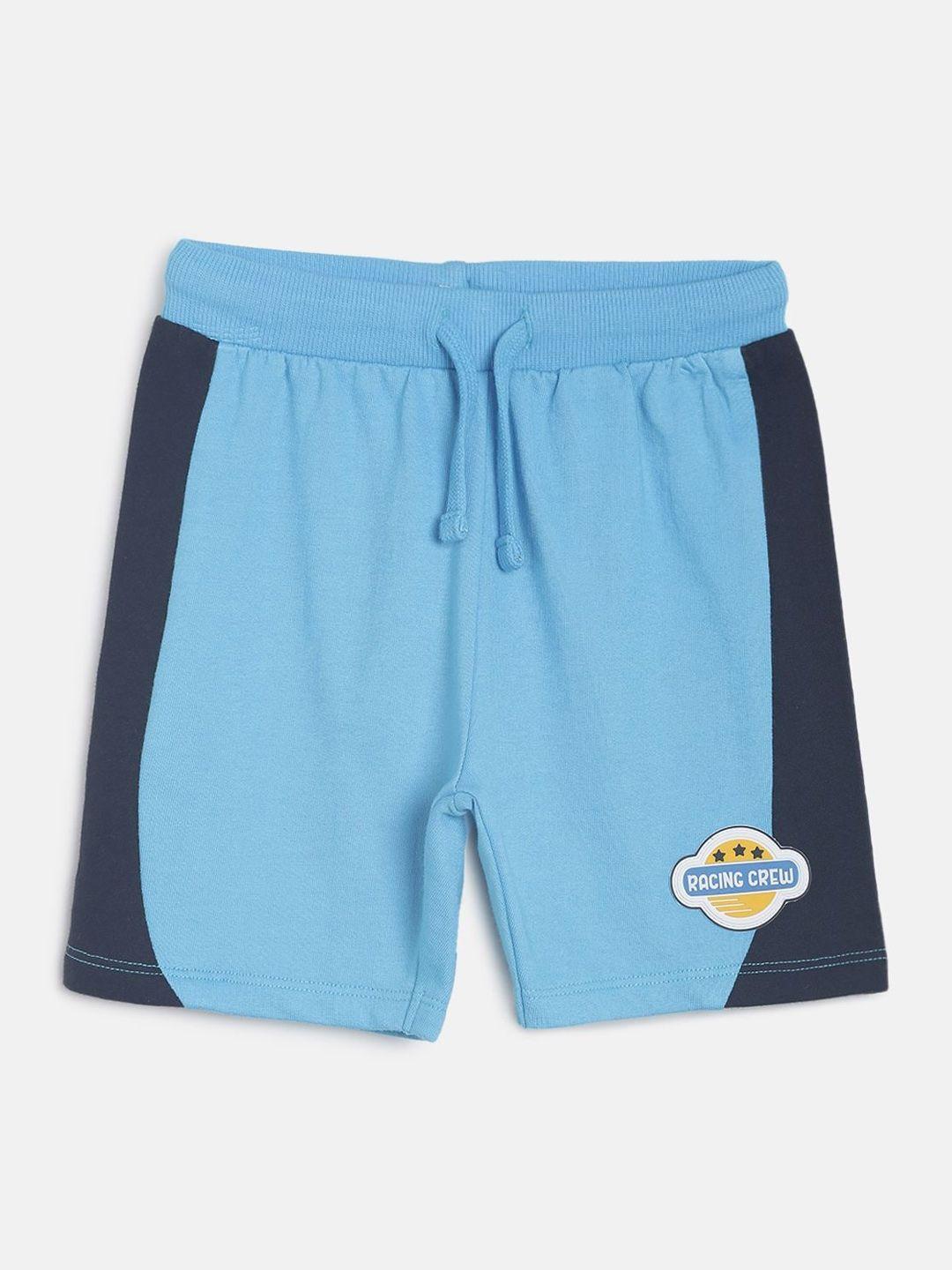 mini-klub-boys-colourblocked-pure-cotton-regular-fit-shorts