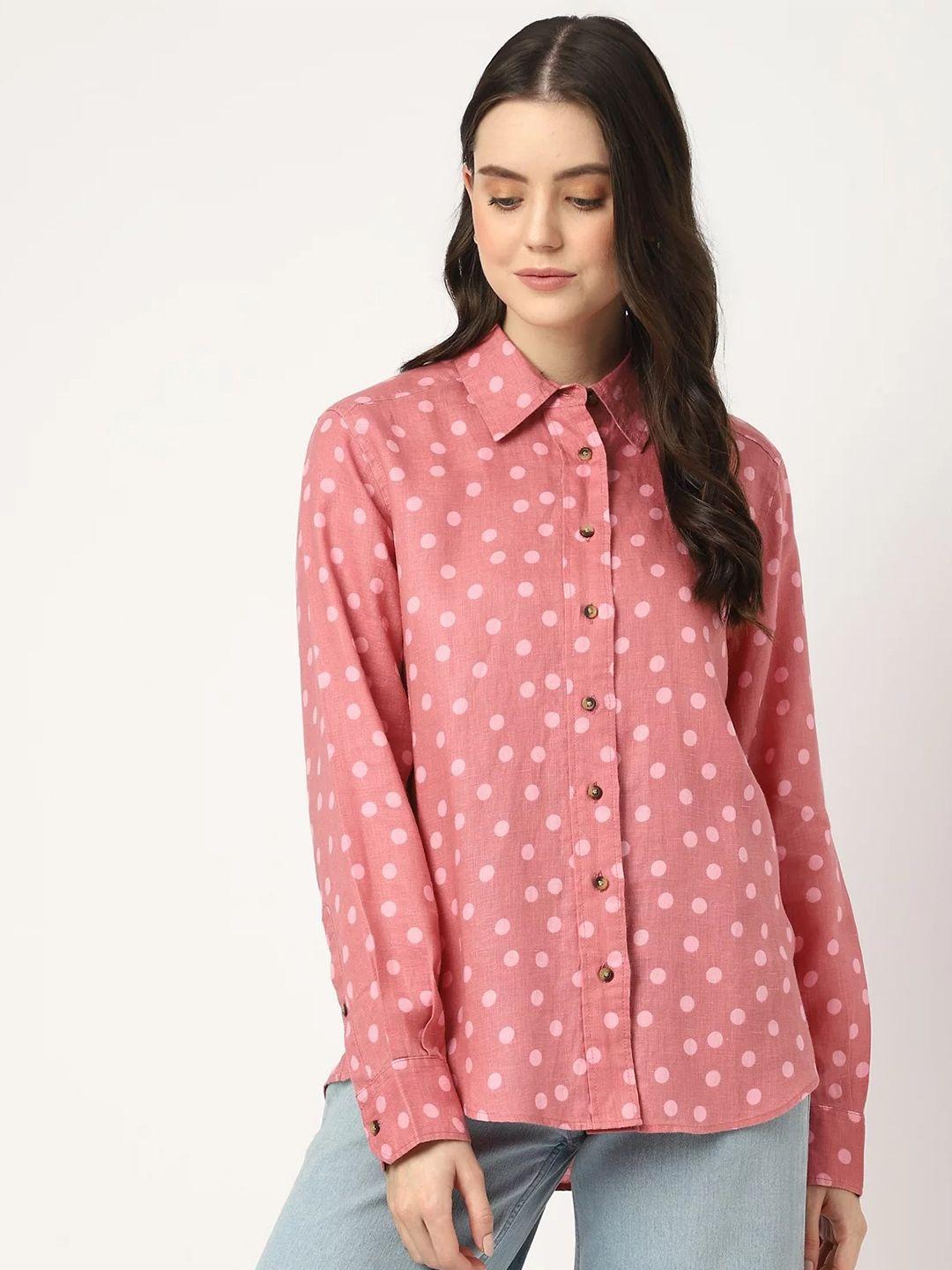 marks-&-spencer-polka-dots-printed-casual-shirt
