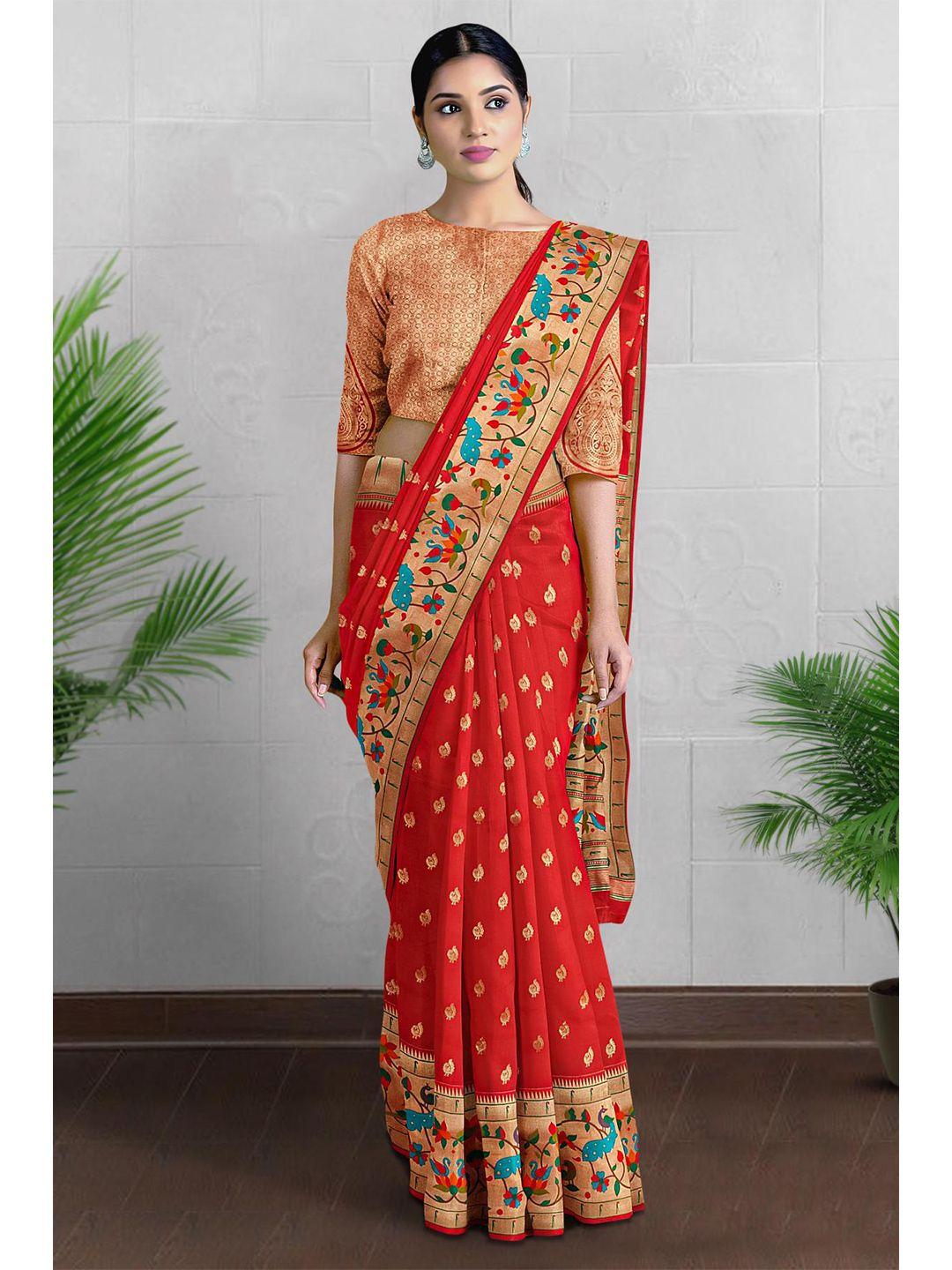 kalamandir-woven-design-zari-silk-blend-saree