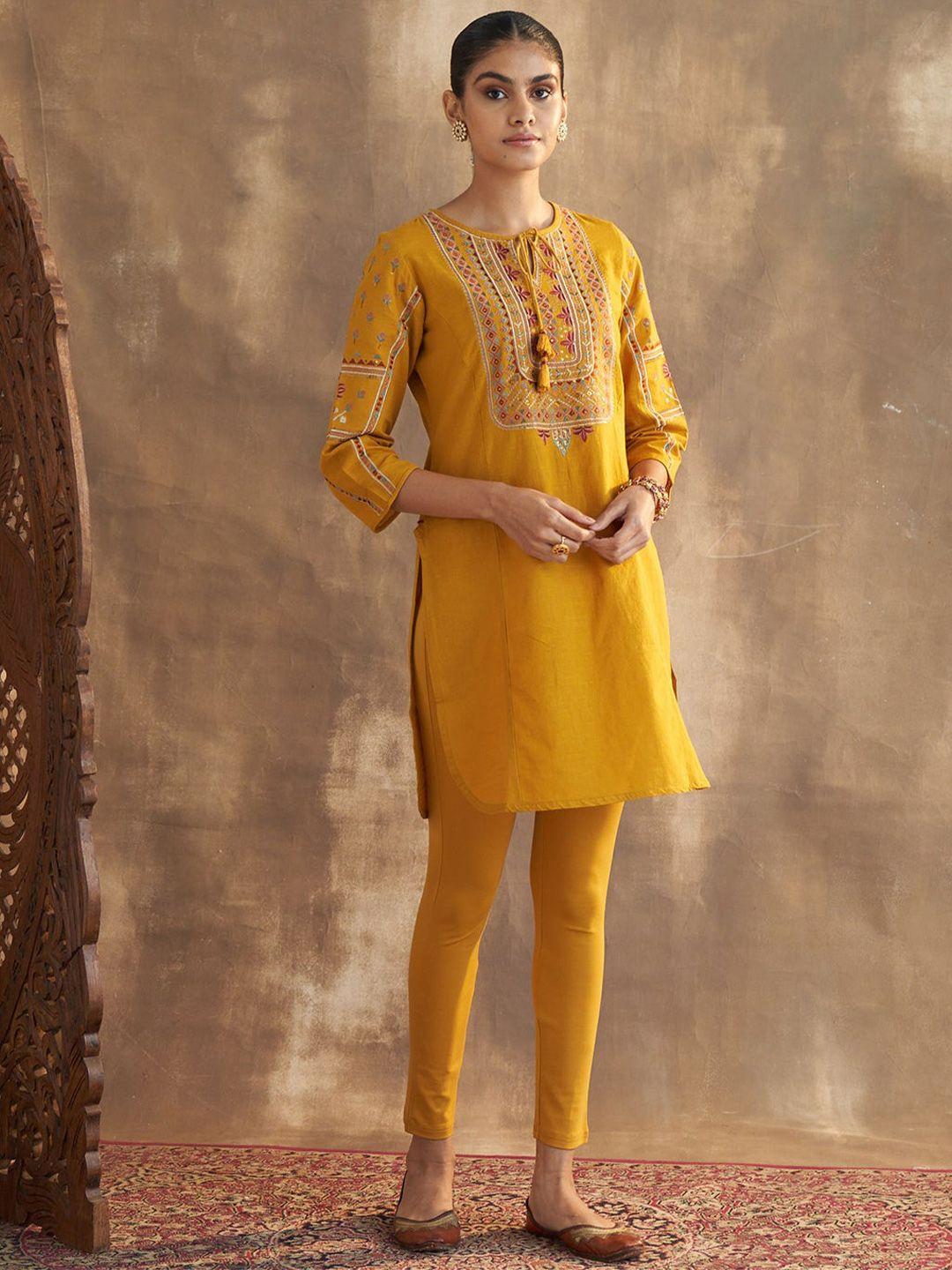 lakshita-plus-size-ethnic-motifs-embroidered-pure-cotton-kurti