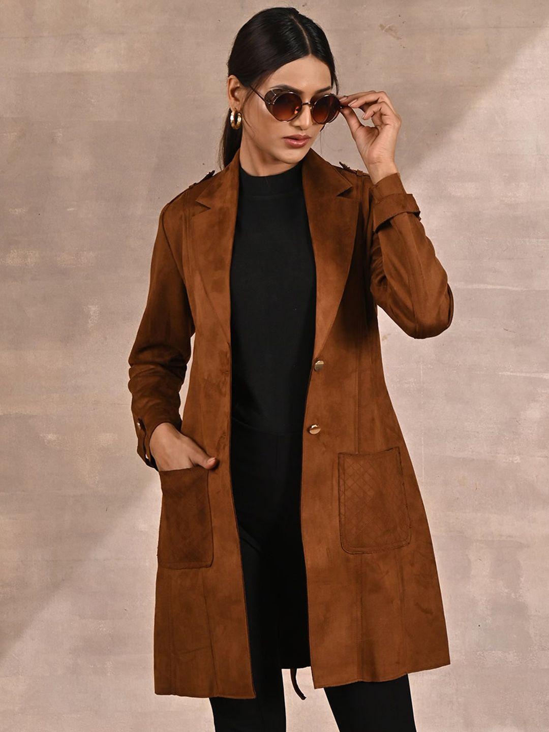 lakshita-women-suede-single-breasted-regular-fit-trench-coat