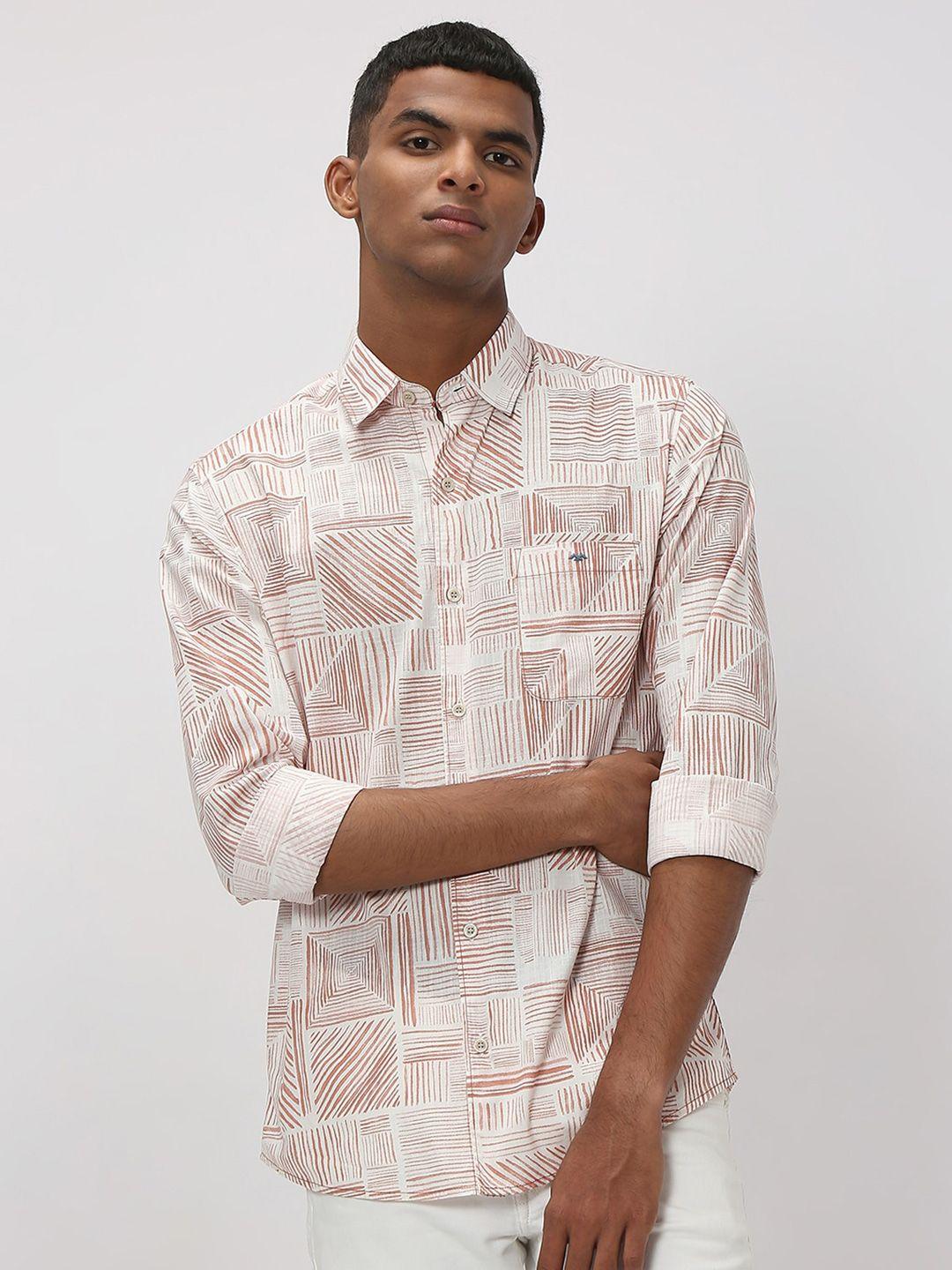 mufti-trim-slim-fit-printed-casual-pure-cotton-shirt