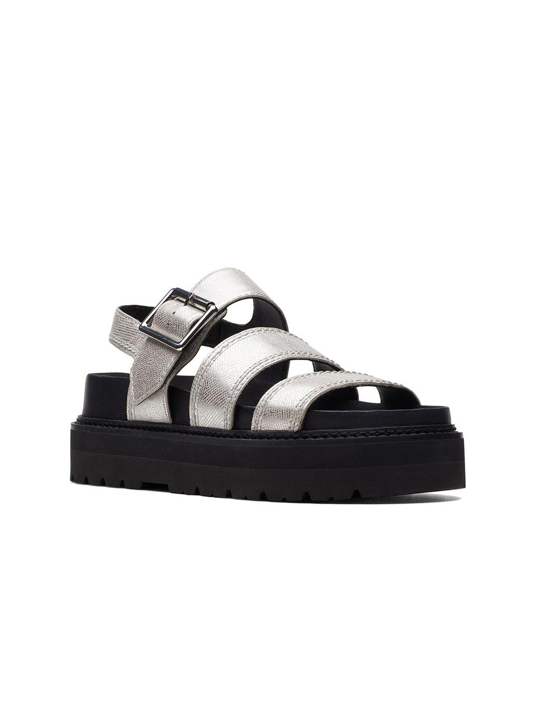 clarks-leather-flatform-sandals-with-buckles