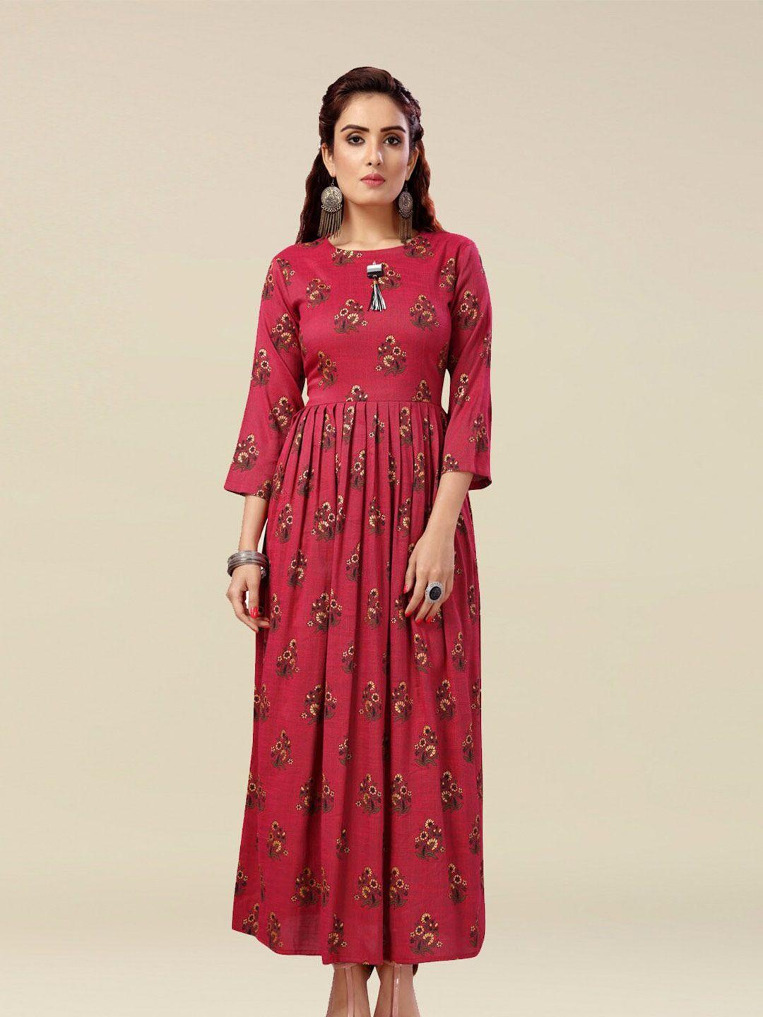 madhuram-ethnic-motif-printed-pleated-maxi-fit-and-flare-ethnic-dress