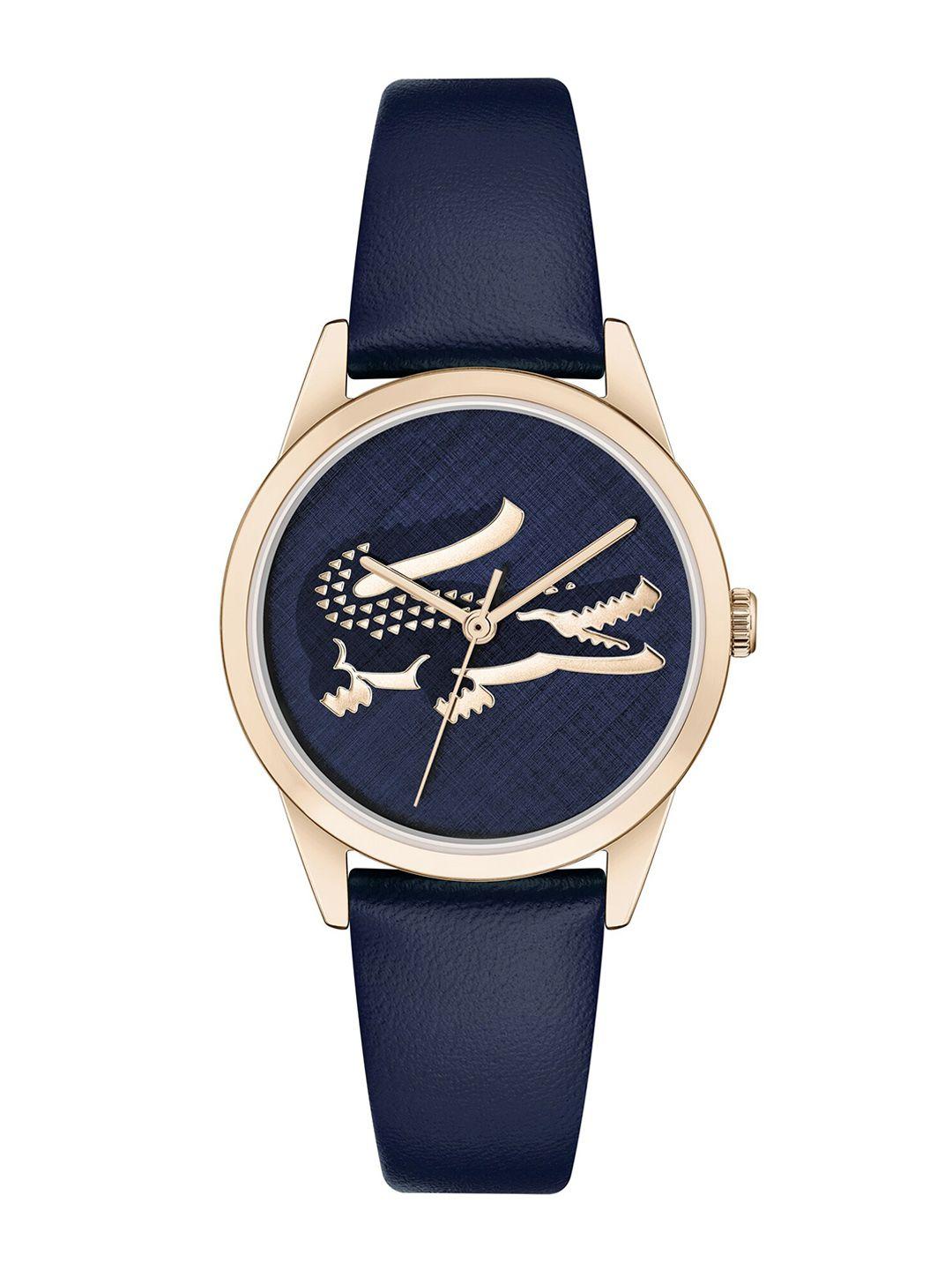 lacoste-women-brass-printed-dial-&-leather-straps-analogue-watch