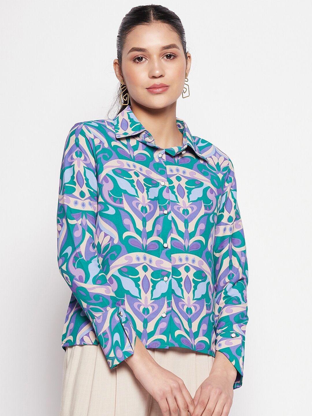 madame-spread-collar-abstract-printed-casual-shirt