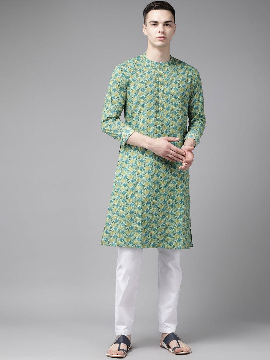 see-designs-men-geometric-printed-pure-cotton-straight-kurta