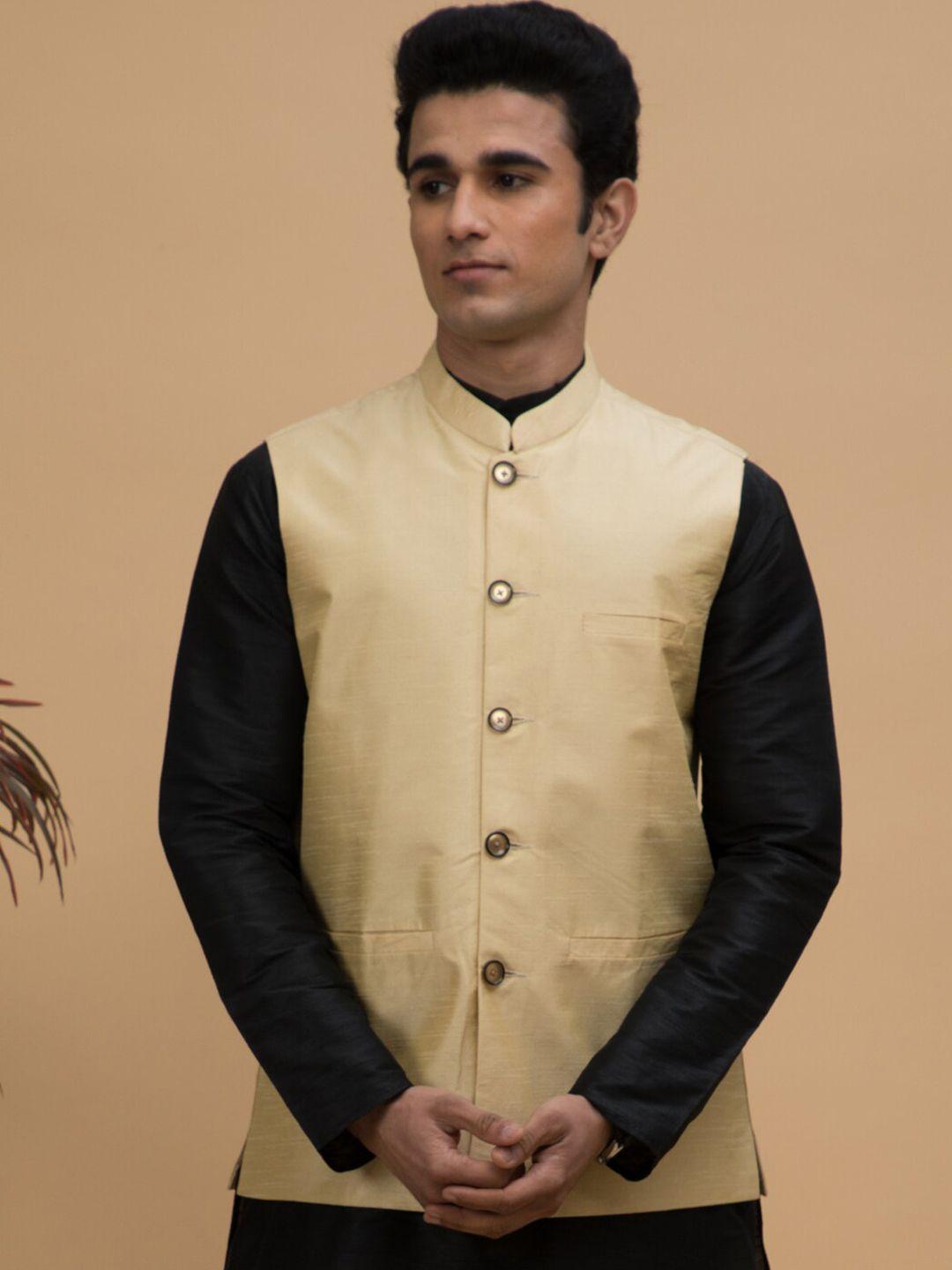 neudis-solid-jacquard-nehru-jacket