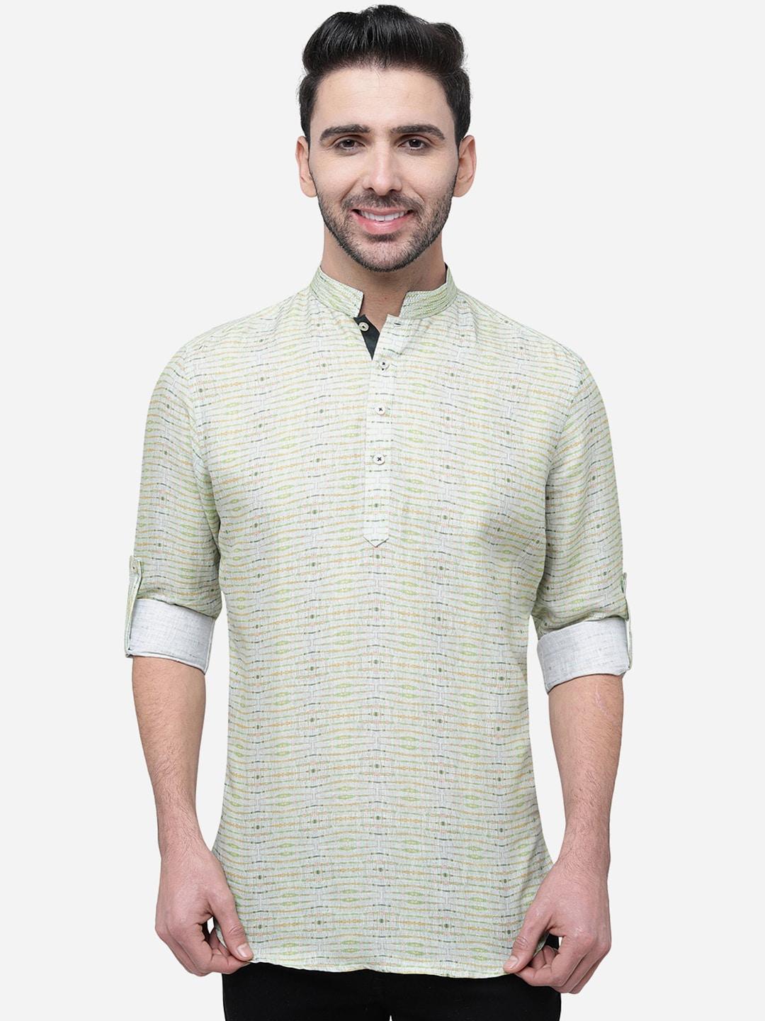 jb-studio-mandarin-collar-printed-slim-fit-casual-shirt