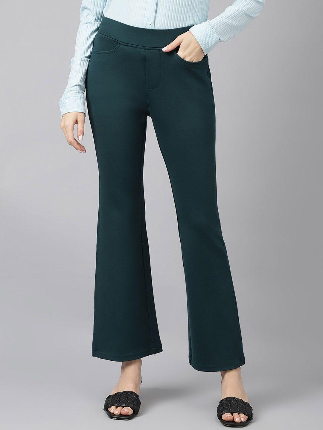 xpose-women-comfort-flared-high-rise-bootcut-trousers