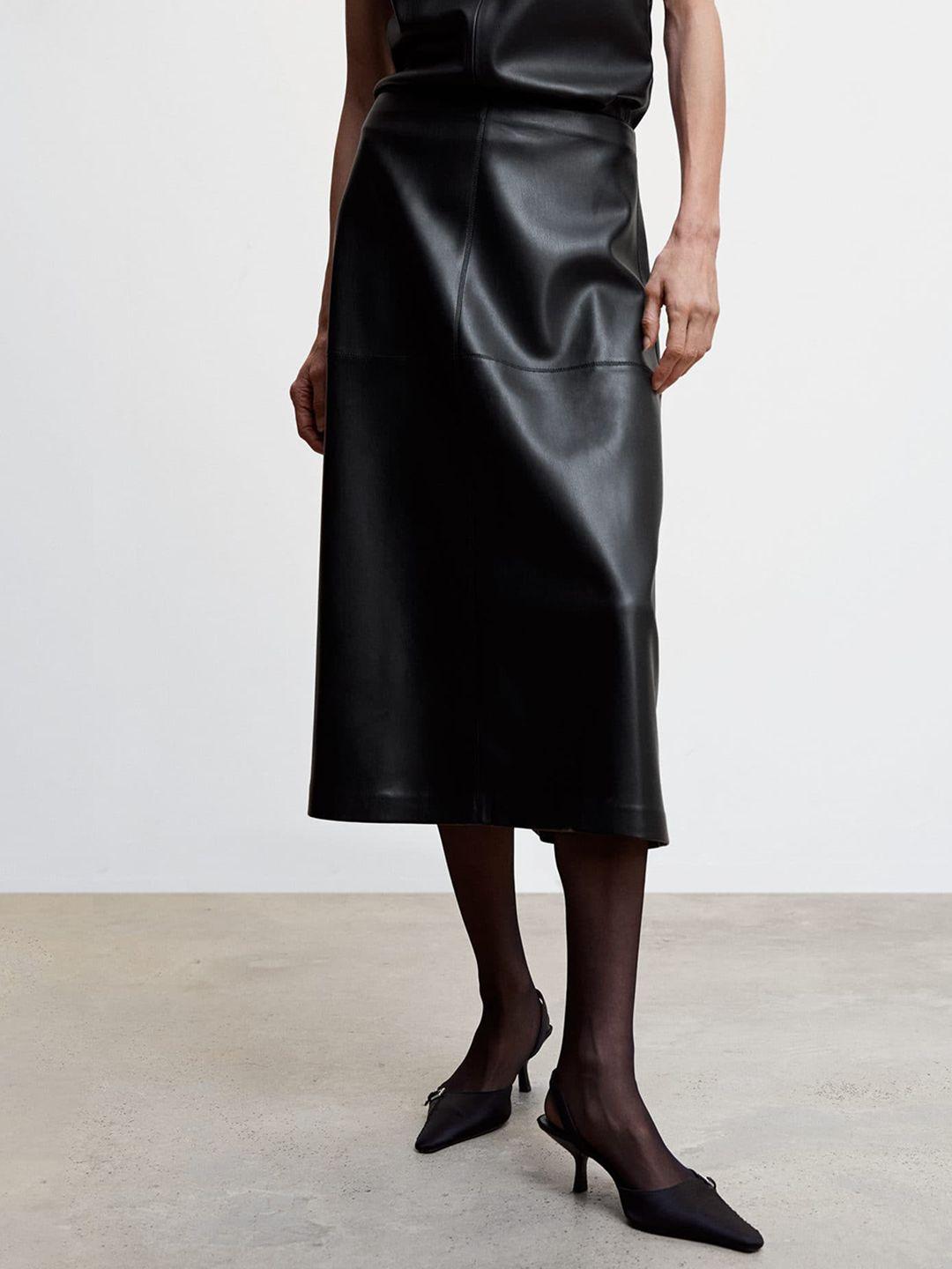 mango-faux-leather-a-line-midi-skirt