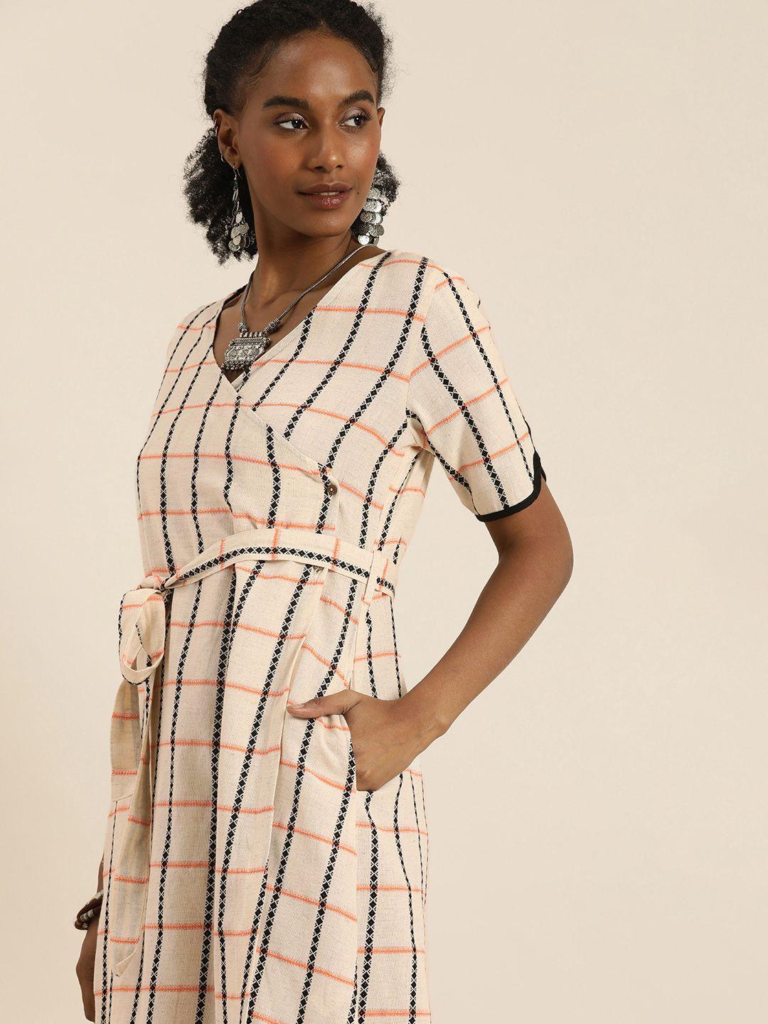 taavi-woven-legacy-checked-v-neck-wrap-ethnic-dress-comes-with-a-belt