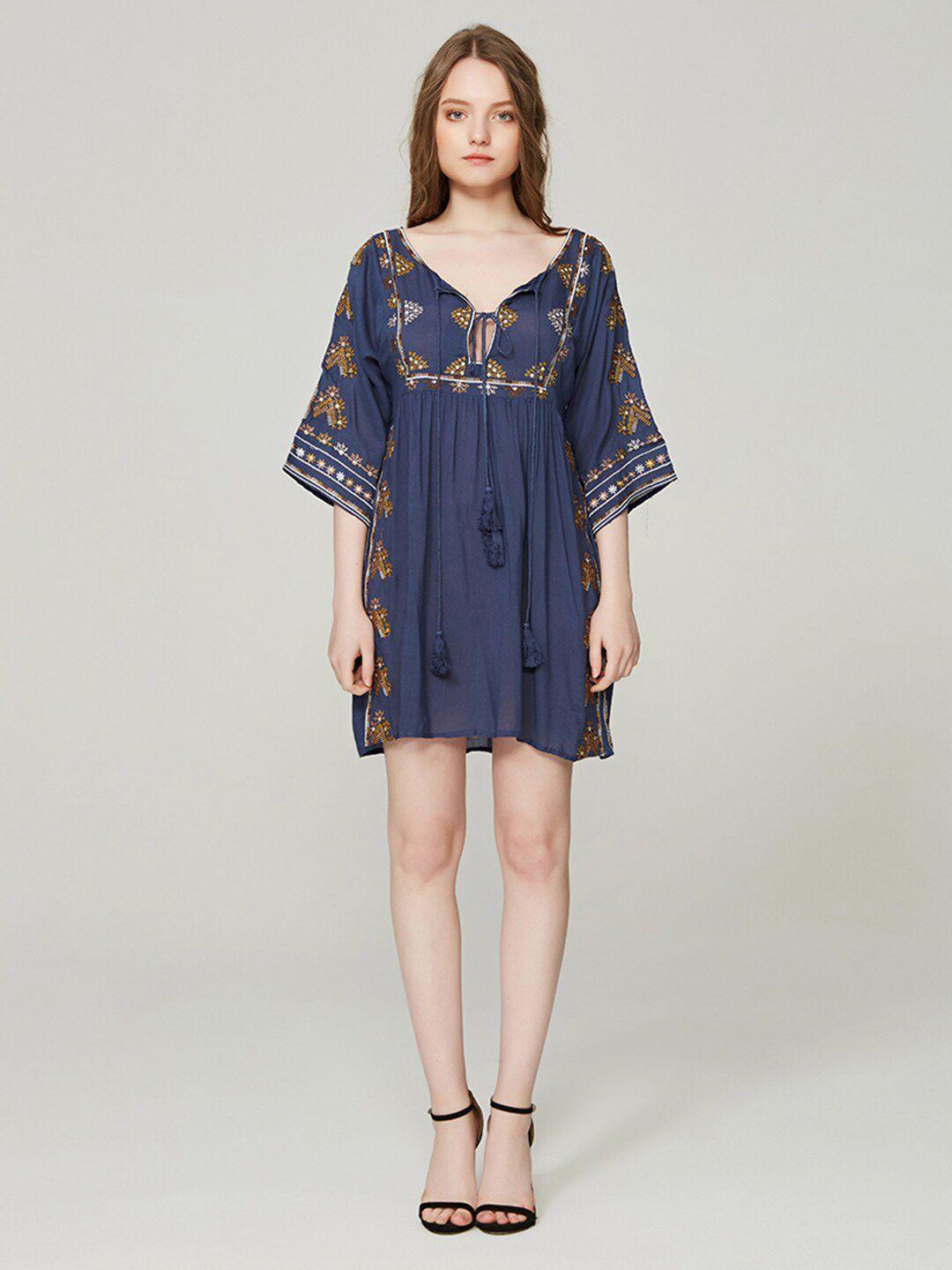 jc-collection-pure-cotton-floral-embroidered-a-line-mini-dress