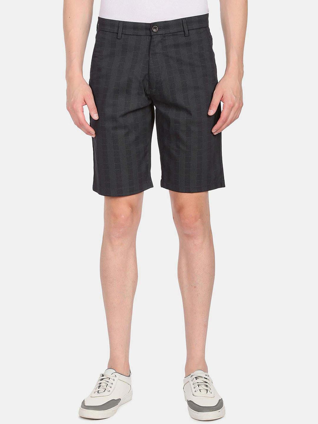 arrow-sport-men-mid-rise-micro-check-checked-shorts