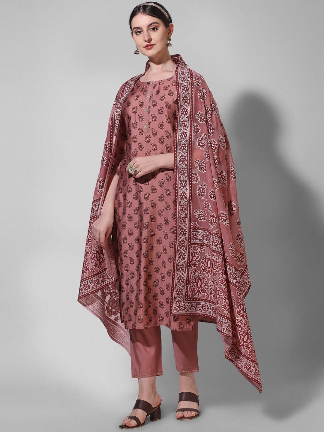 berrylicious-floral-printed-chanderi-cotton-gotta-patti-kurta-with-trousers-&-dupatta