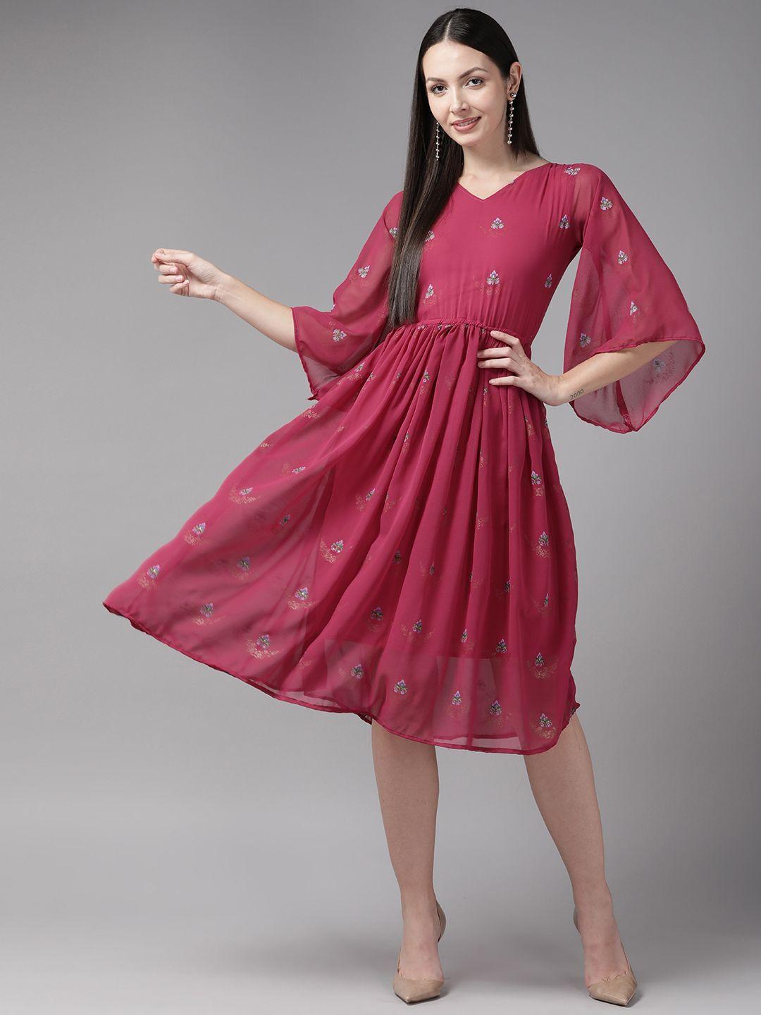aarika-pink-floral-georgette-mini-dress