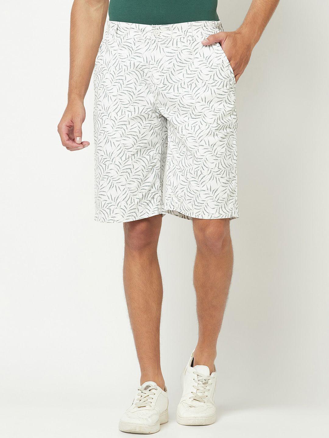 crimsoune-club-men-white-floral-printed-shorts