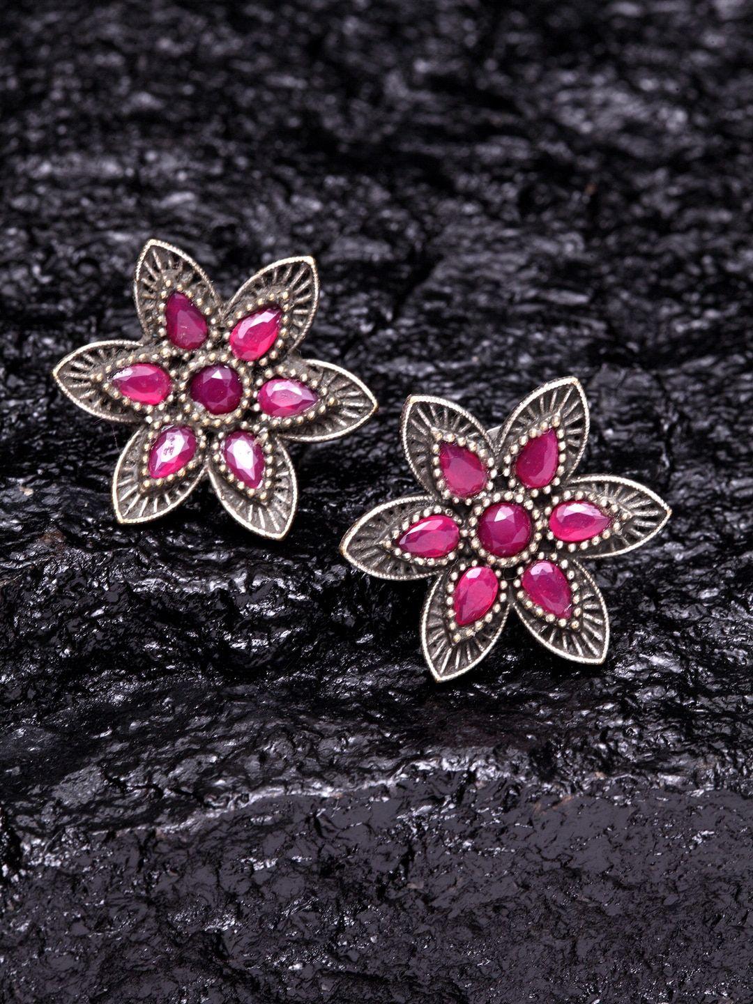 panash-silver-plated-floral-studs-earrings