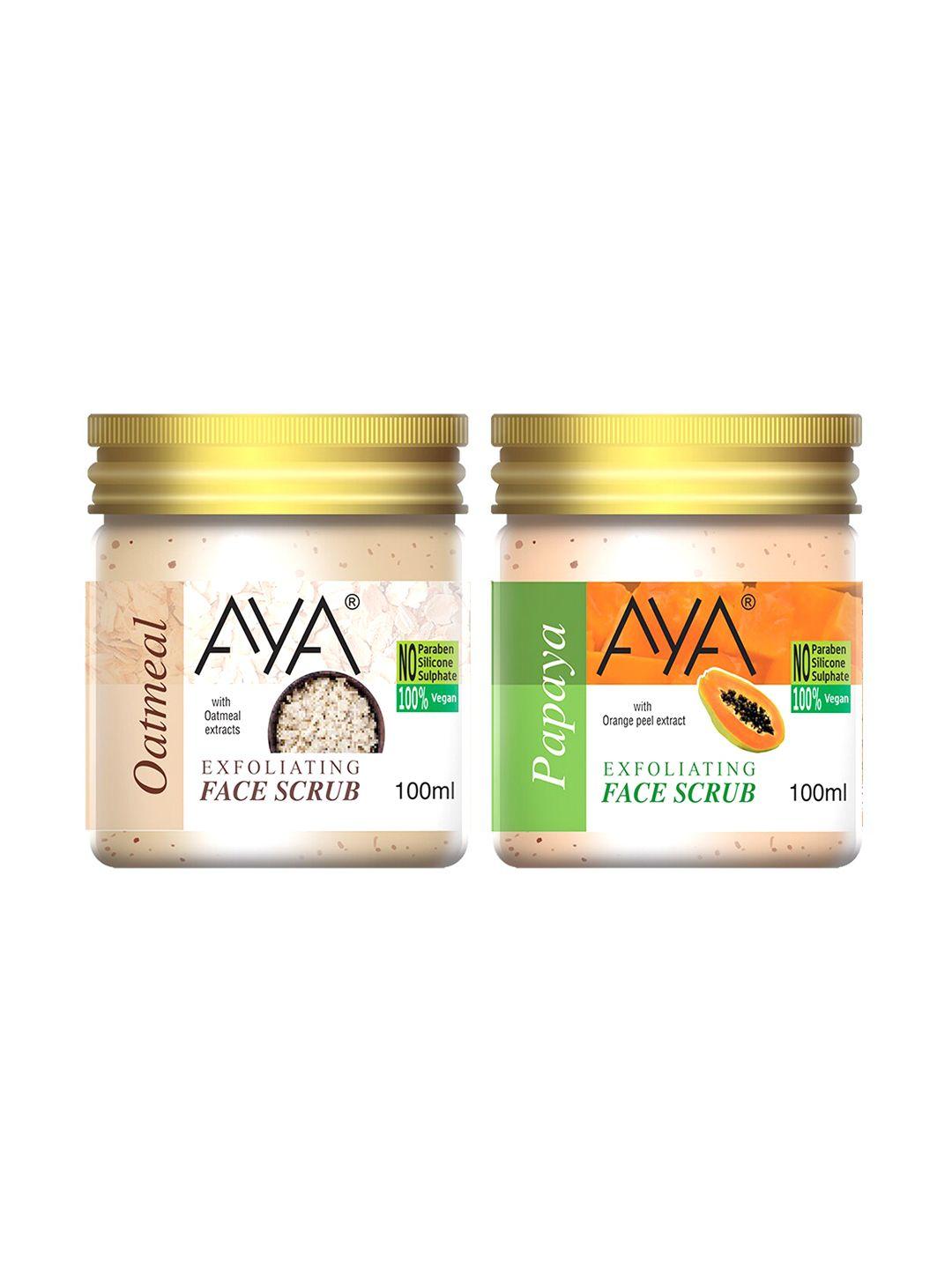 aya-set-of-2-oatmeal-&-papaya-exfoliating-face-scrubs-100-ml-each