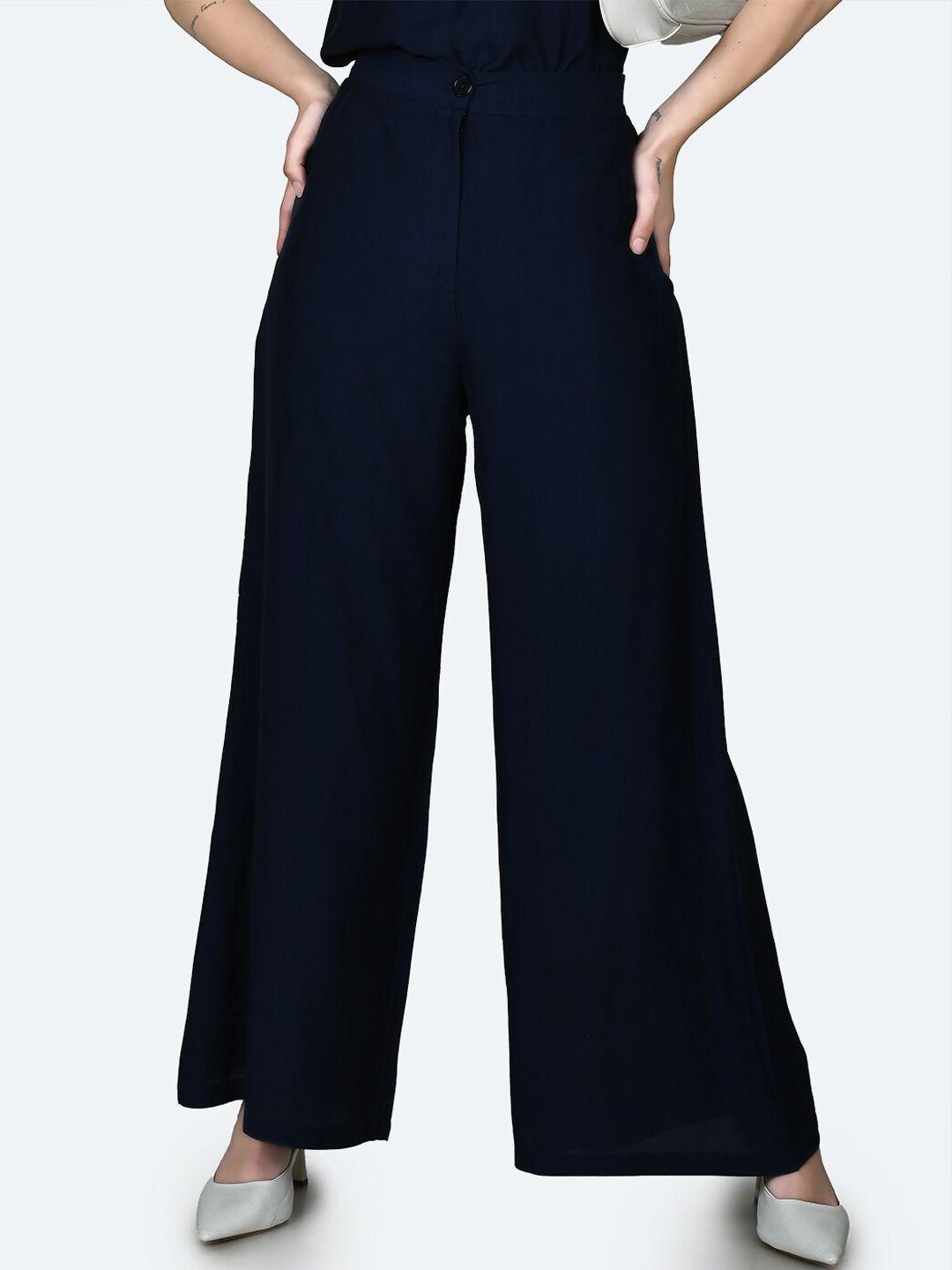 zink-london-women-blue-high-rise-parallel-trousers