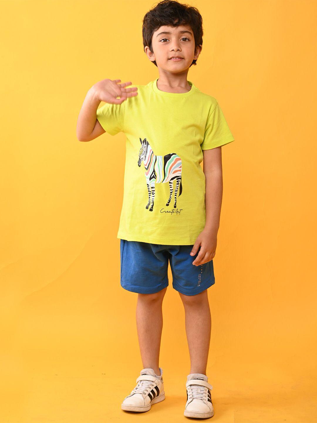 anthrilo-boys-printed-cotton-t-shirt-with-shorts-set