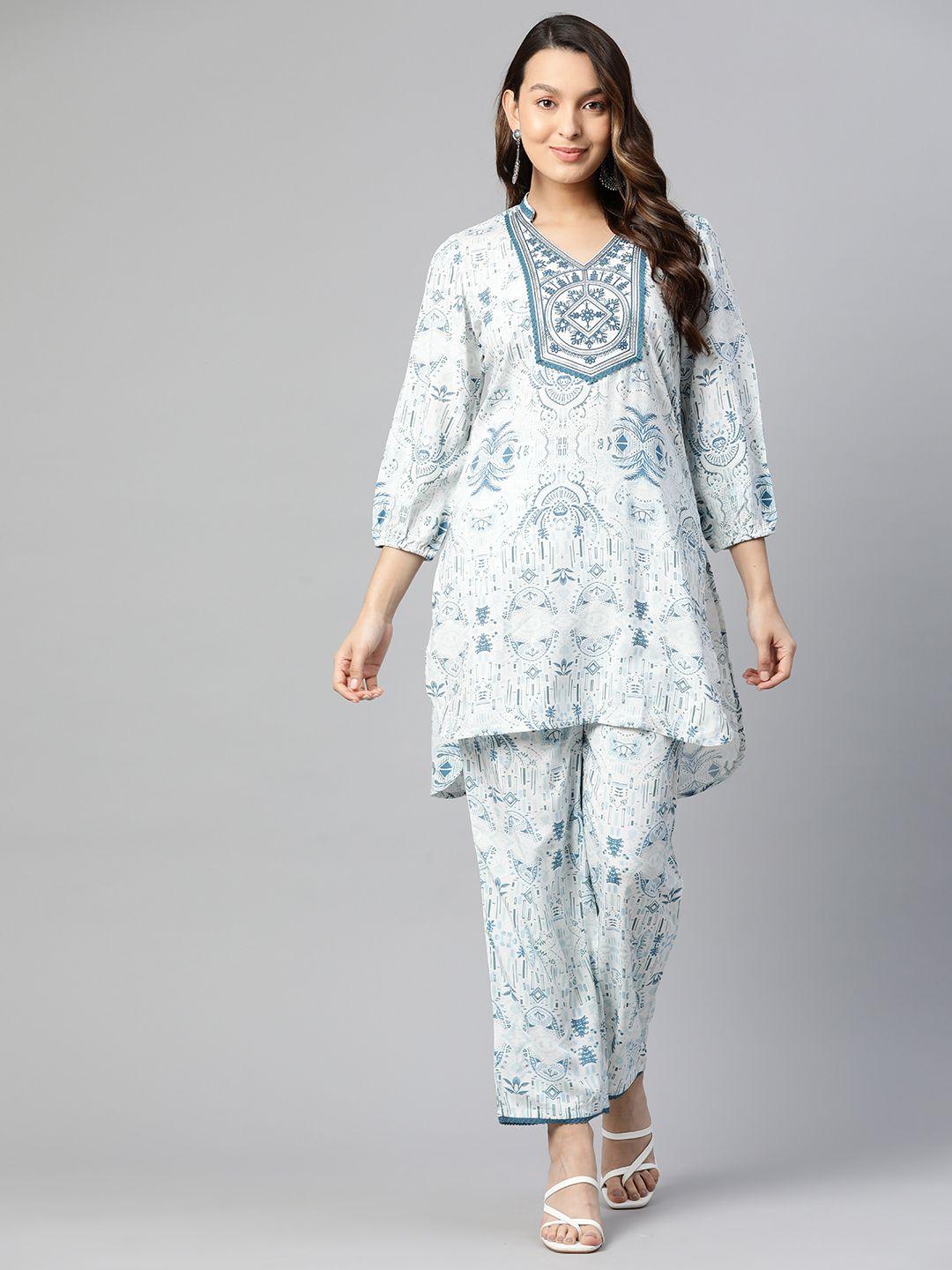 nayam-by-lakshita-embroidered-printed-tunic-&-palazzos-set