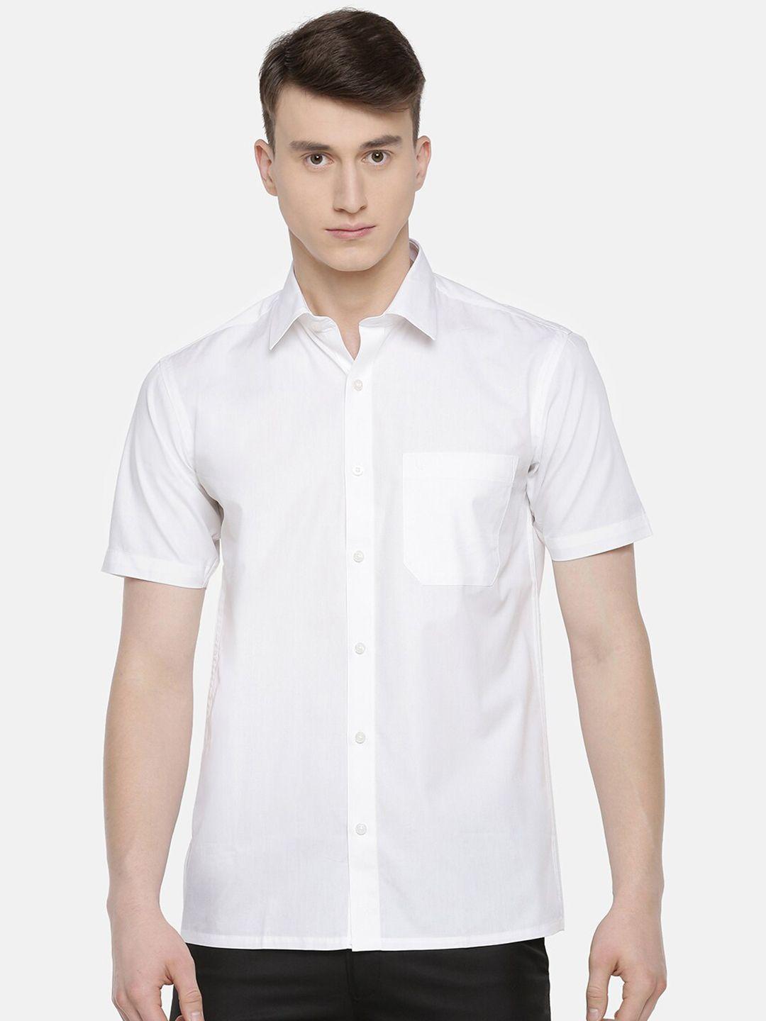 white-heart-spread-collar-pure-cotton-casual-shirt